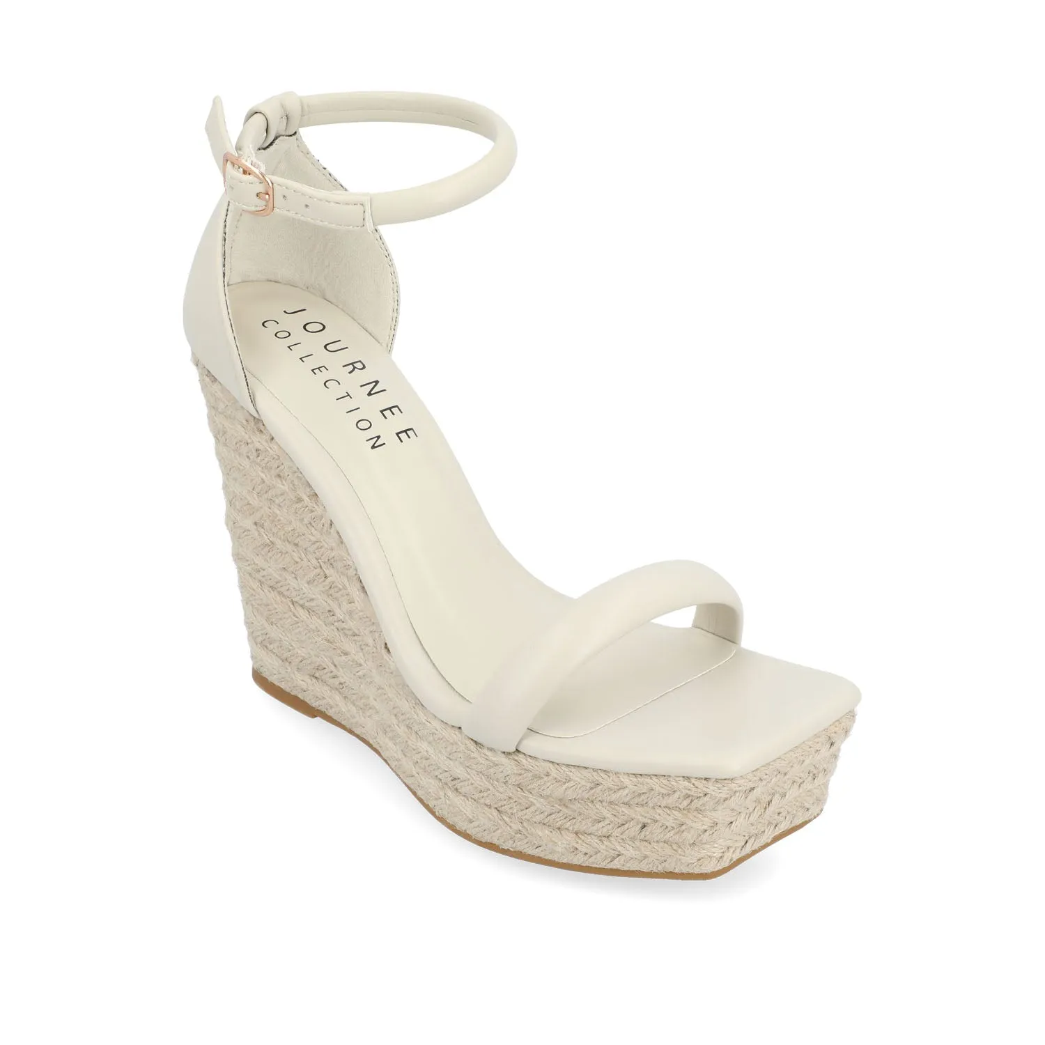 OLESIA ESPADRILLE WEDGE SANDALS IN FAUX LEATHER air mesh