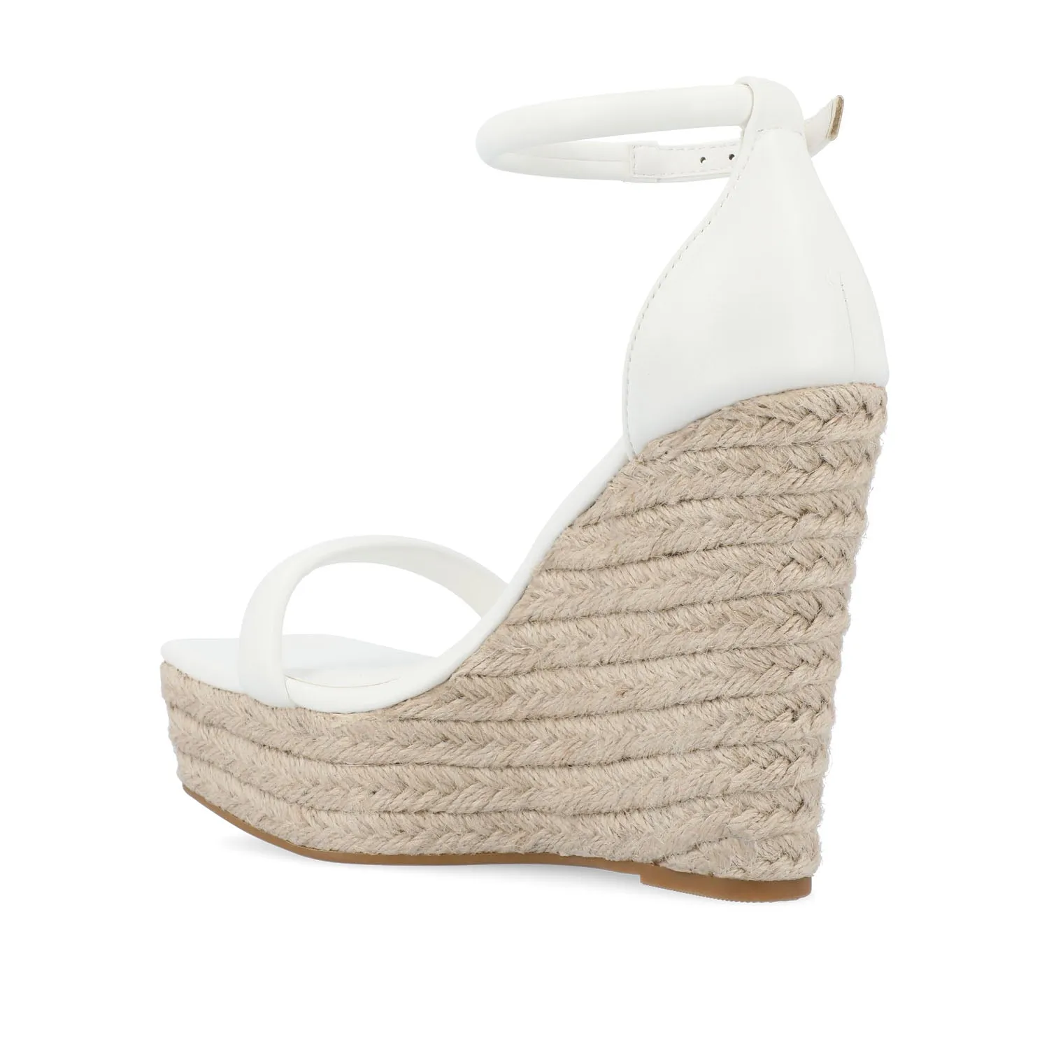 OLESIA ESPADRILLE WEDGE SANDALS IN FAUX LEATHER air mesh