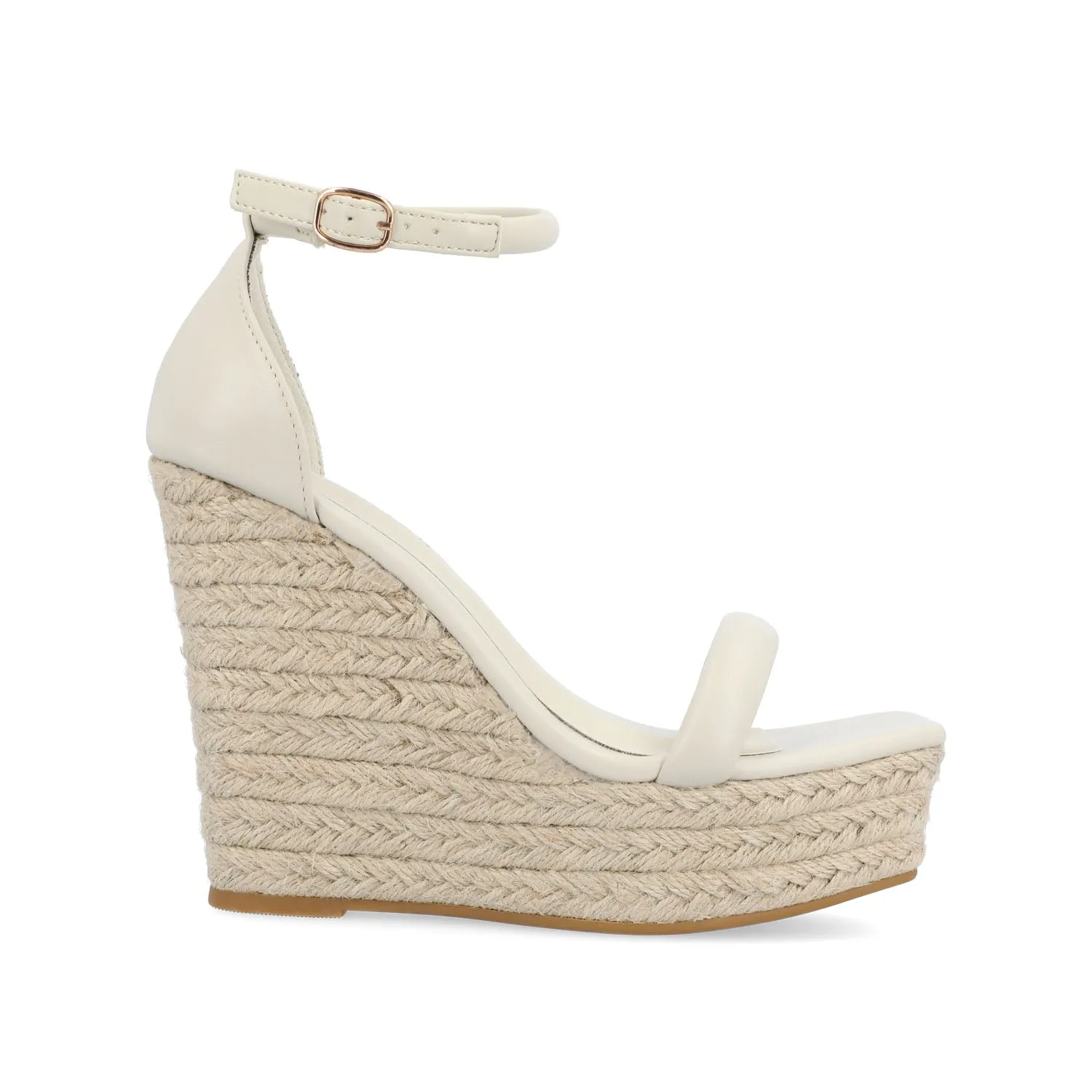 OLESIA ESPADRILLE WEDGE SANDALS IN FAUX LEATHER air mesh