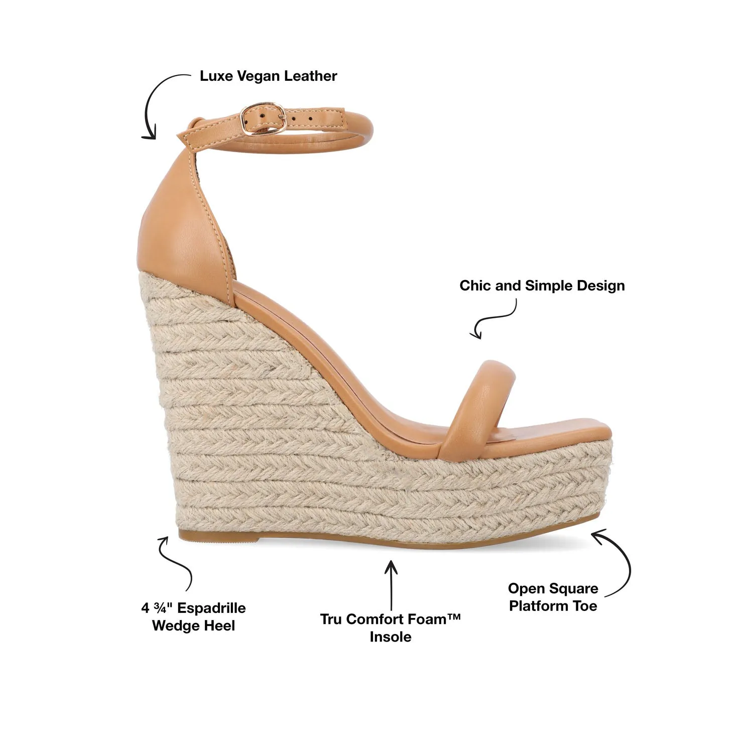 OLESIA ESPADRILLE WEDGE SANDALS IN FAUX LEATHER air mesh