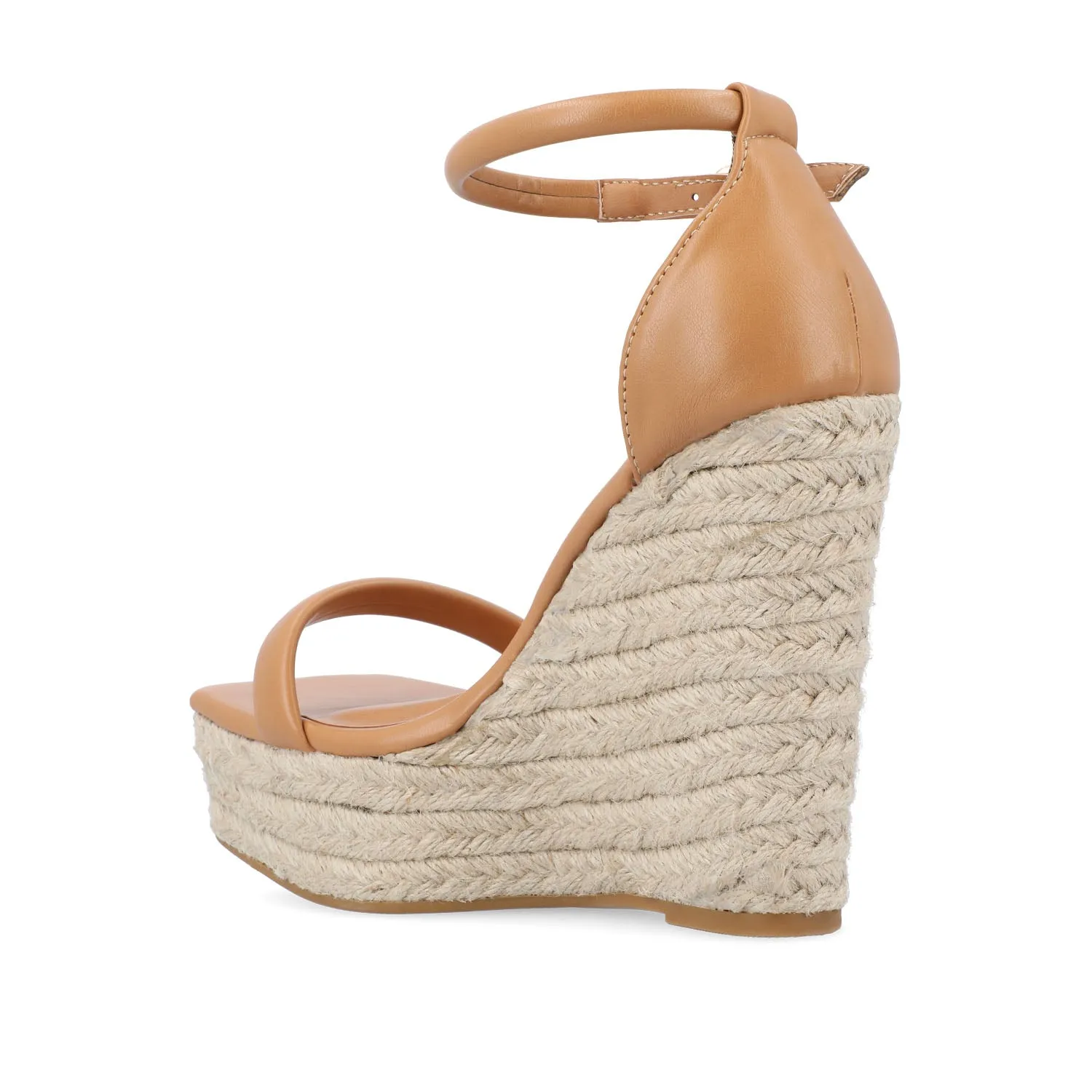 OLESIA ESPADRILLE WEDGE SANDALS IN FAUX LEATHER air mesh