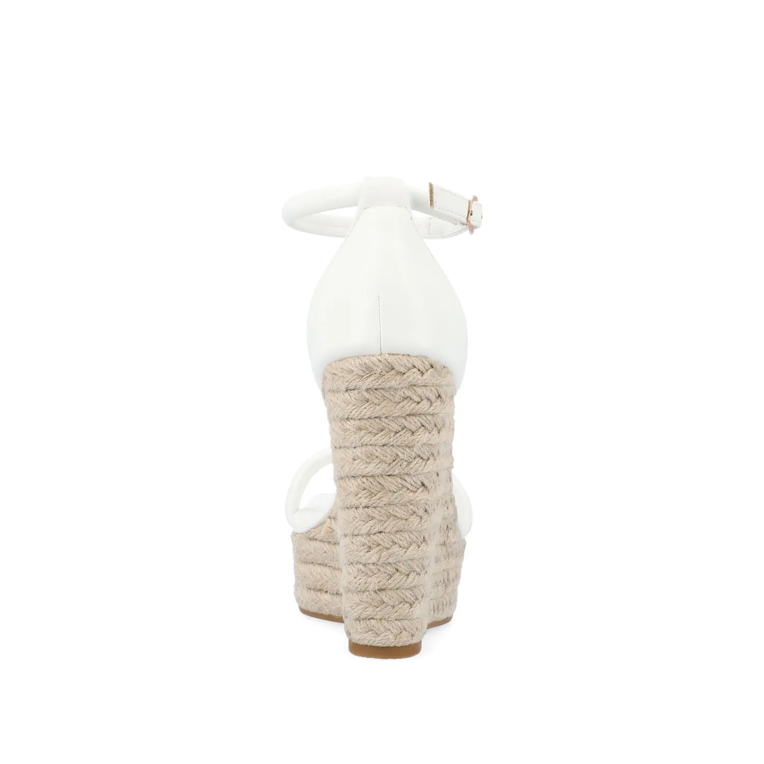 OLESIA ESPADRILLE WEDGE SANDALS IN FAUX LEATHER air mesh