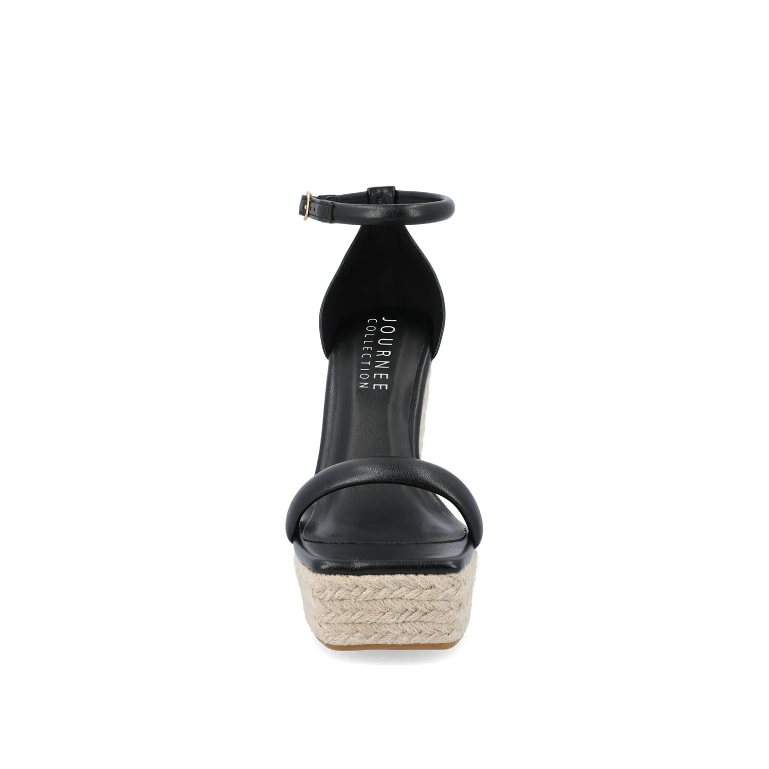 OLESIA ESPADRILLE WEDGE SANDALS IN FAUX LEATHER air mesh