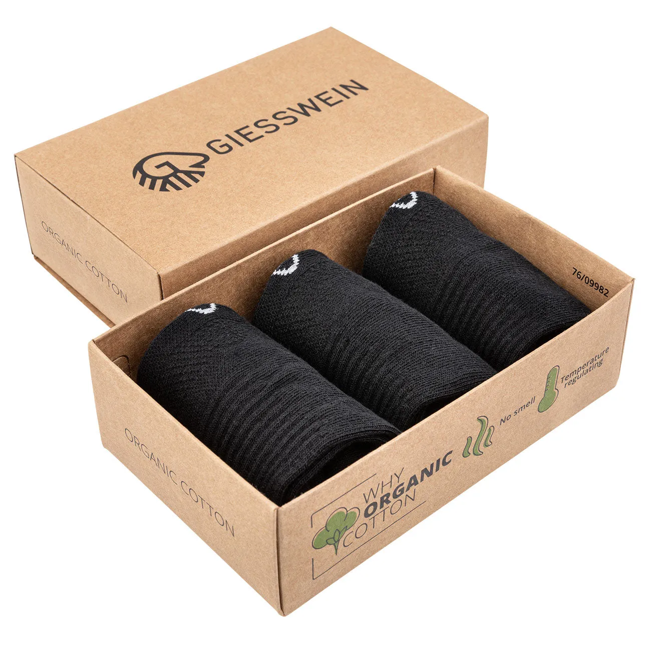 Organic Cotton Sneaker Socks (3-pack) wool blend