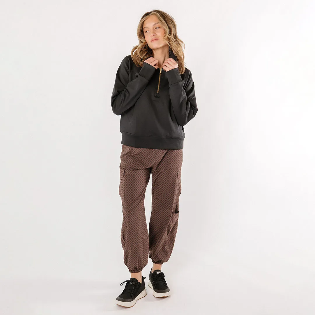 Oxford Zip-Up, Black walk fit