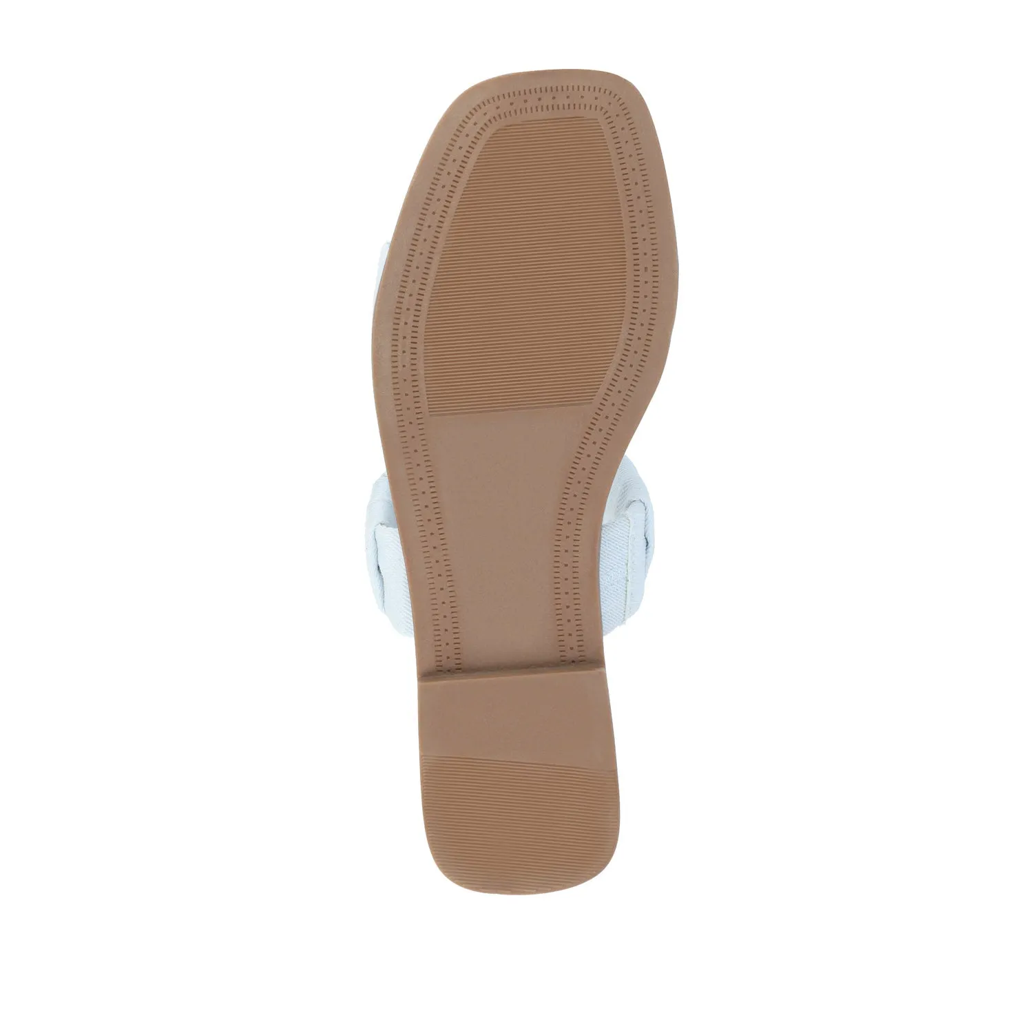 PEGIE SLIDE-ON SANDALS IN FAUX LEATHER comfort tone