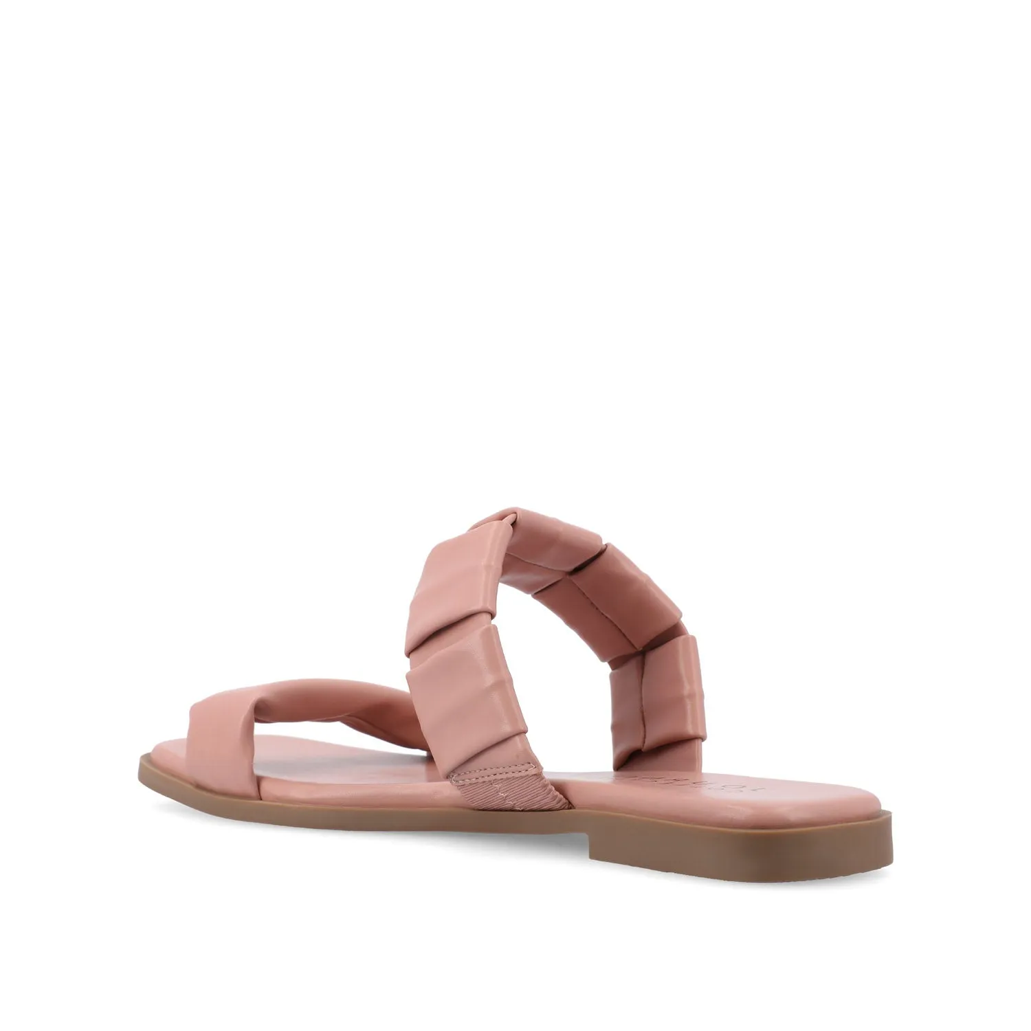 PEGIE SLIDE-ON SANDALS IN FAUX LEATHER comfort tone