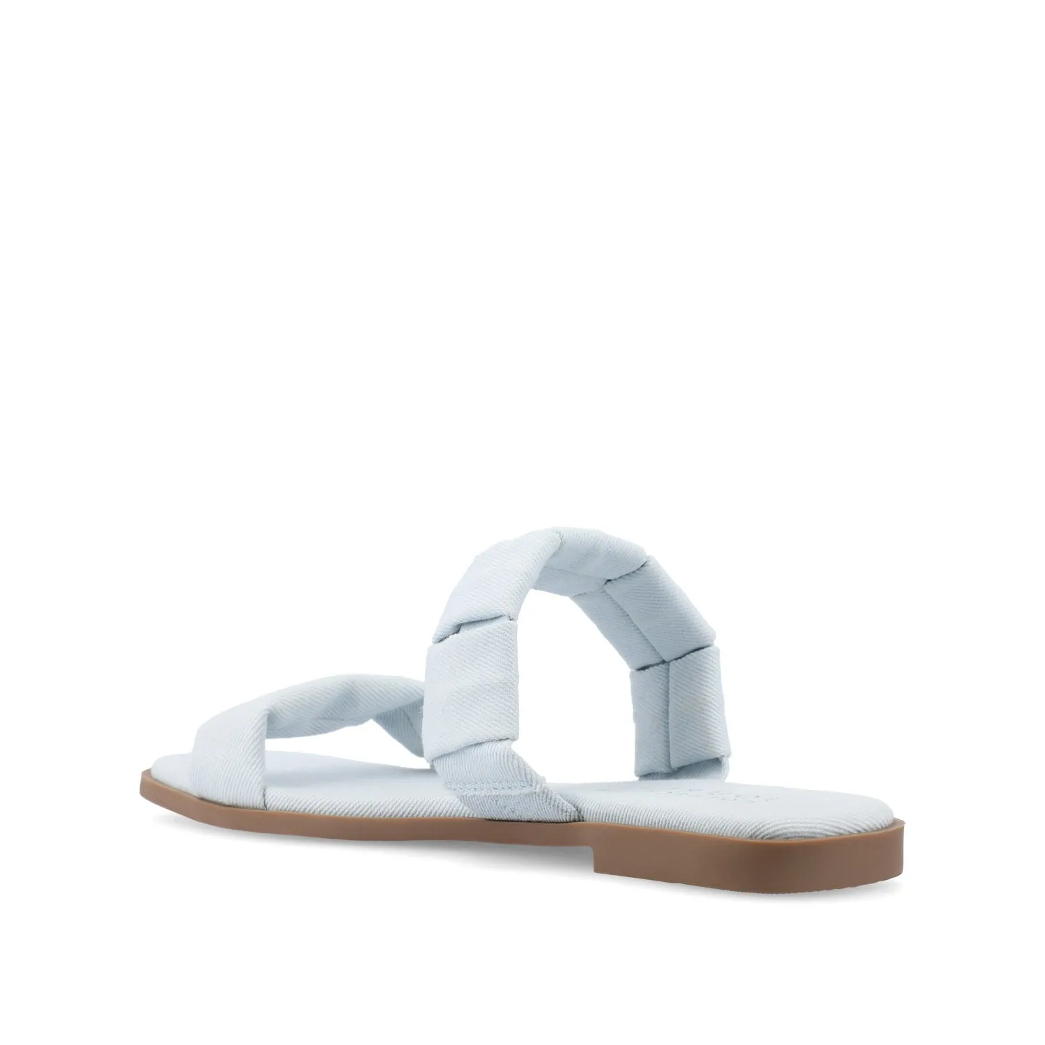 PEGIE SLIDE-ON SANDALS IN FAUX LEATHER comfort tone