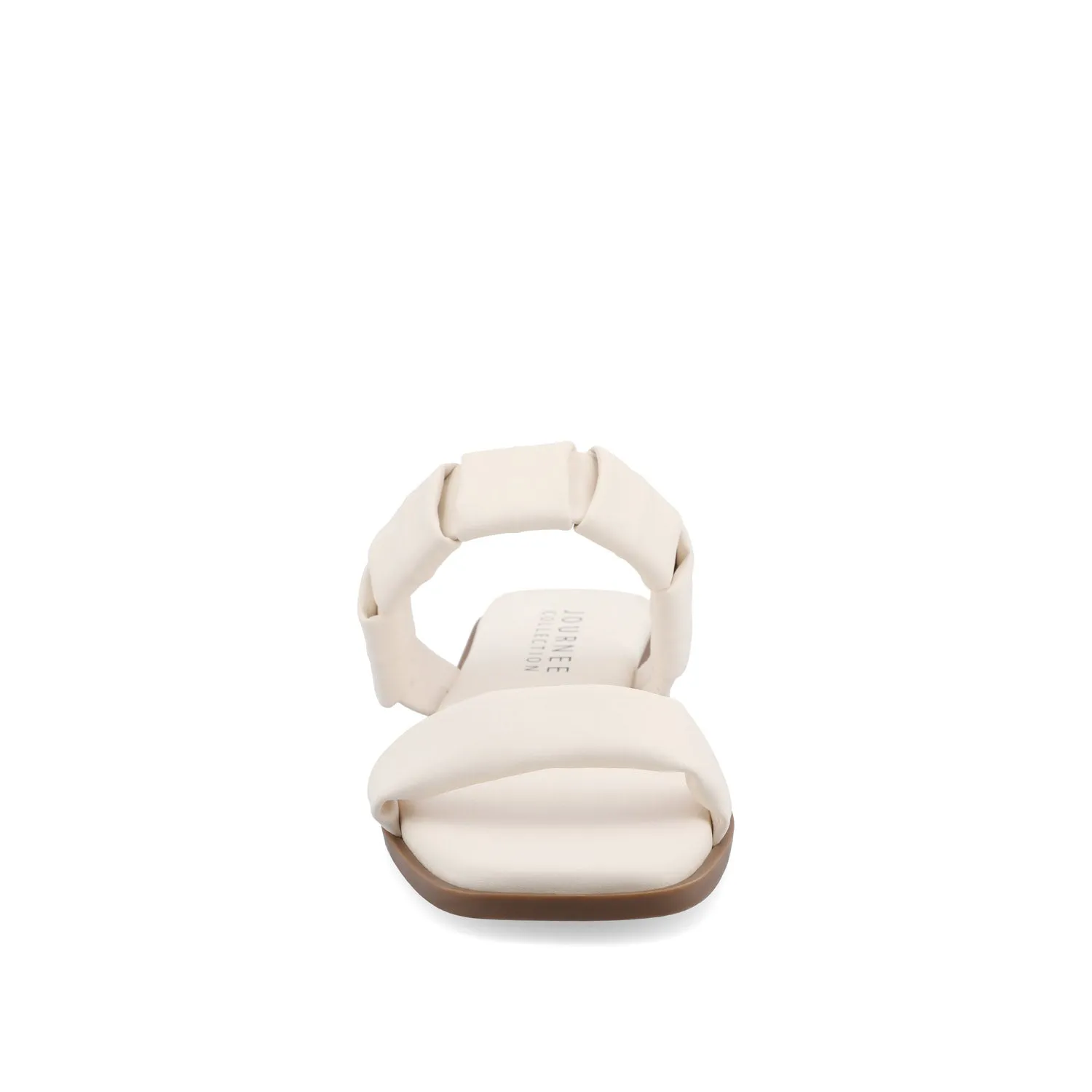 PEGIE SLIDE-ON SANDALS IN FAUX LEATHER comfort tone