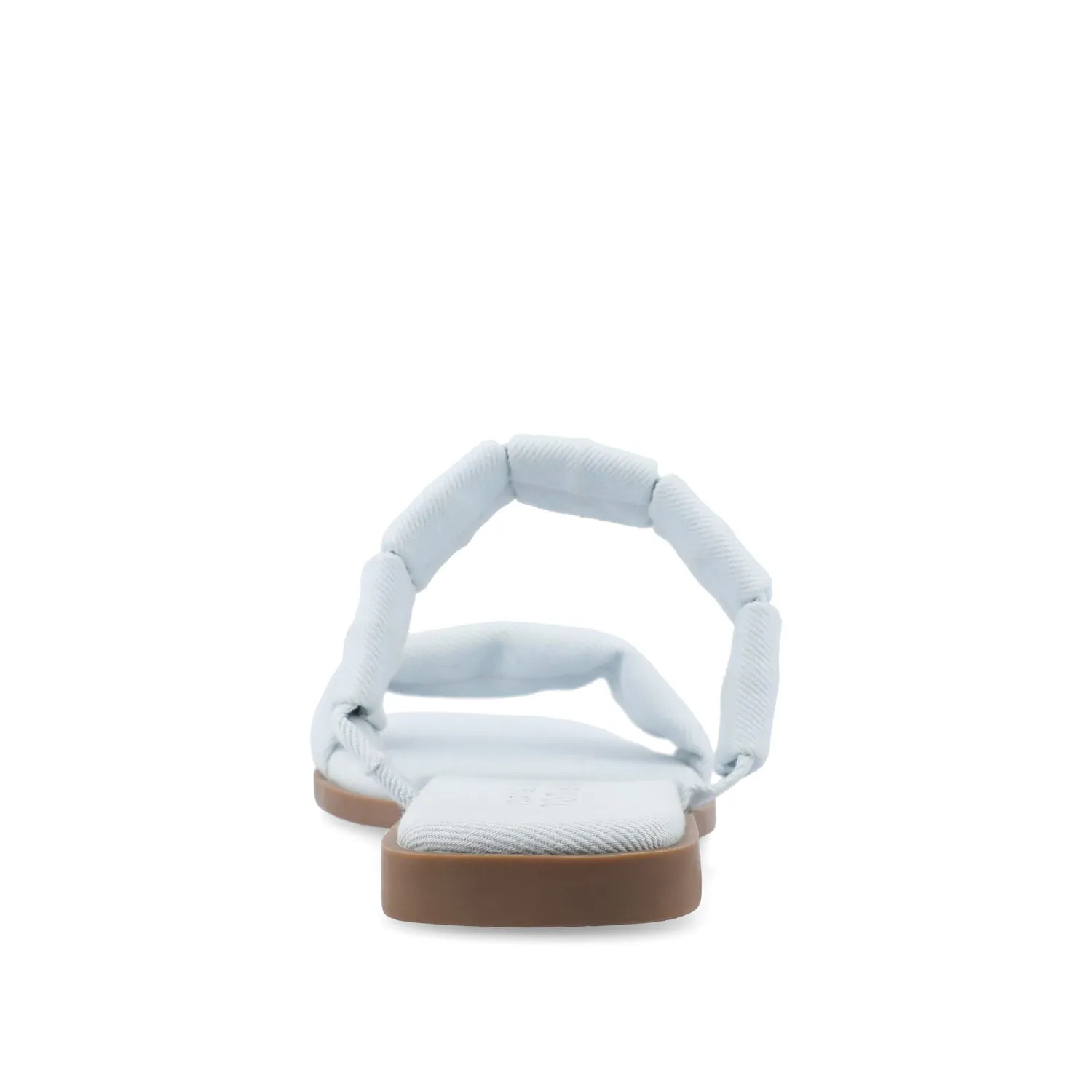PEGIE SLIDE-ON SANDALS IN FAUX LEATHER comfort tone
