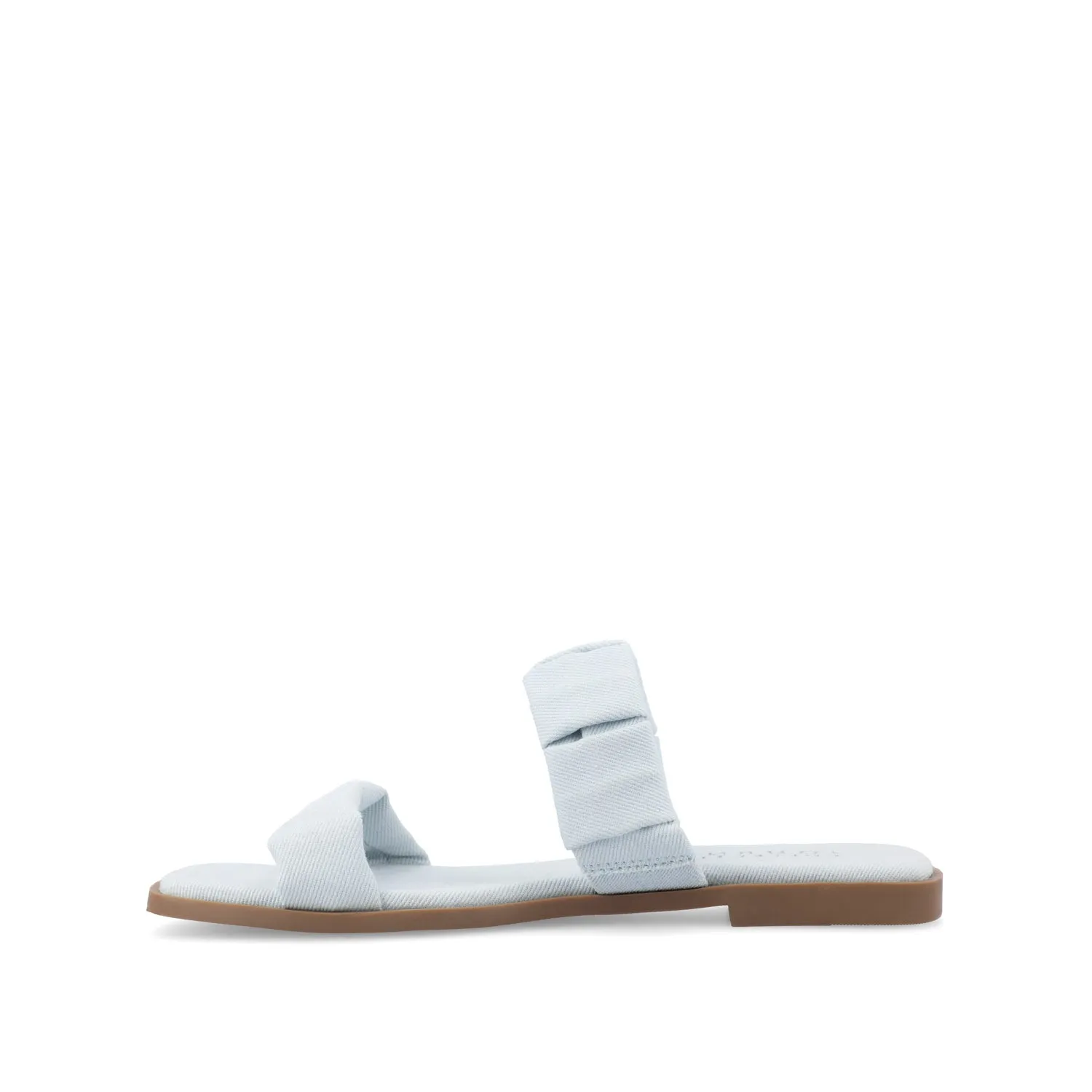 PEGIE SLIDE-ON SANDALS IN FAUX LEATHER comfort tone