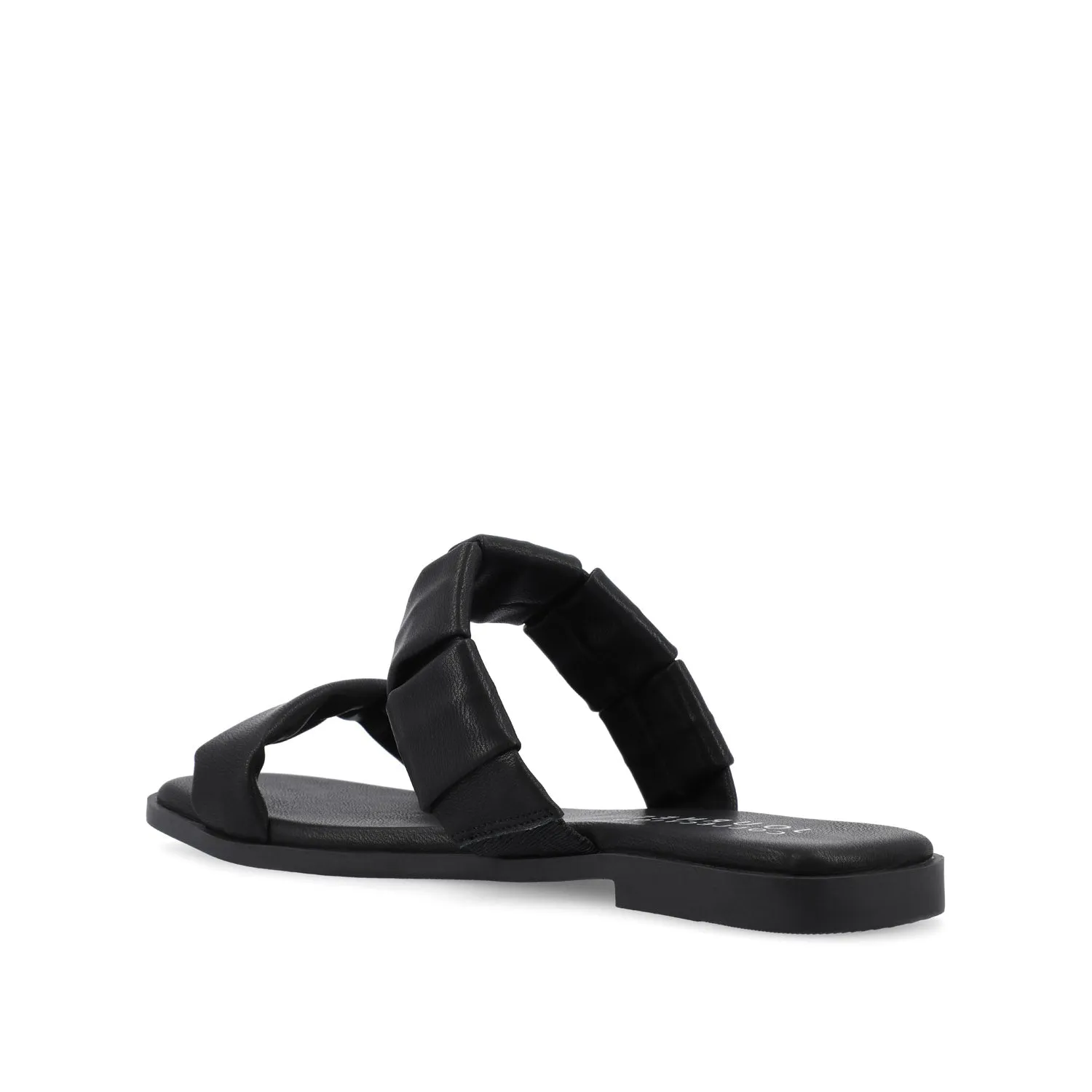 PEGIE SLIDE-ON SANDALS IN FAUX LEATHER comfort tone