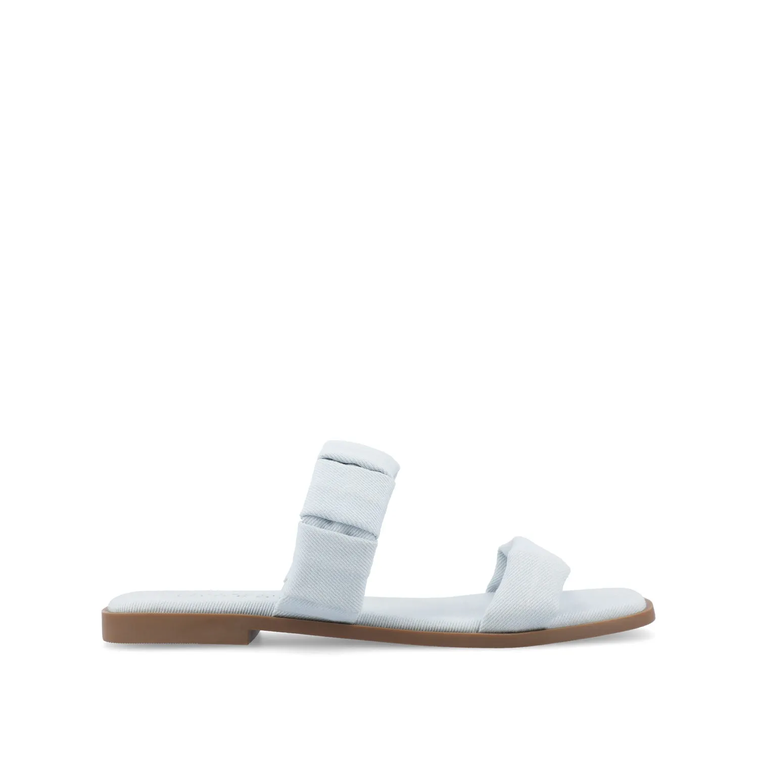 PEGIE SLIDE-ON SANDALS IN FAUX LEATHER comfort tone