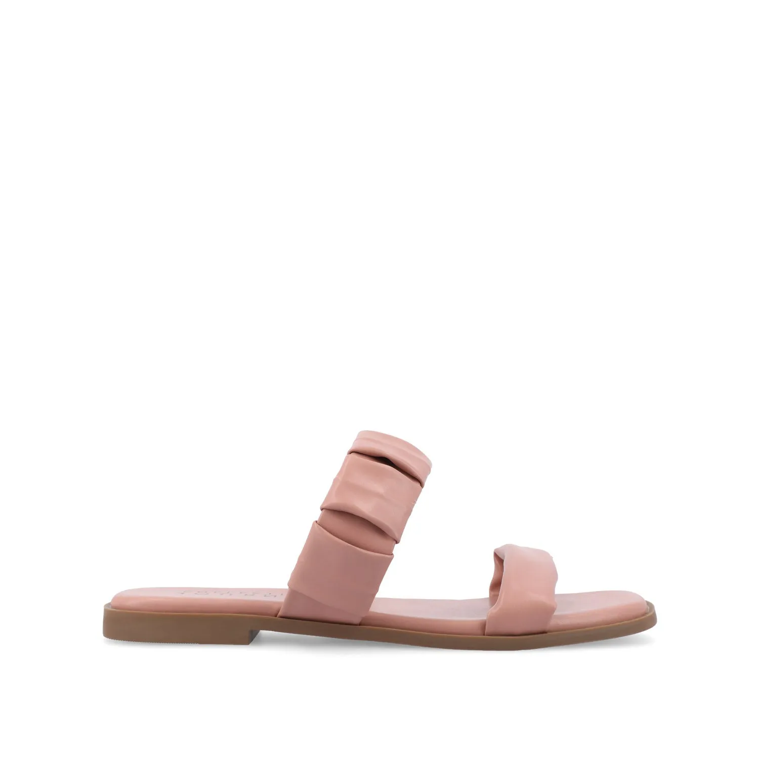 PEGIE SLIDE-ON SANDALS IN FAUX LEATHER comfort tone