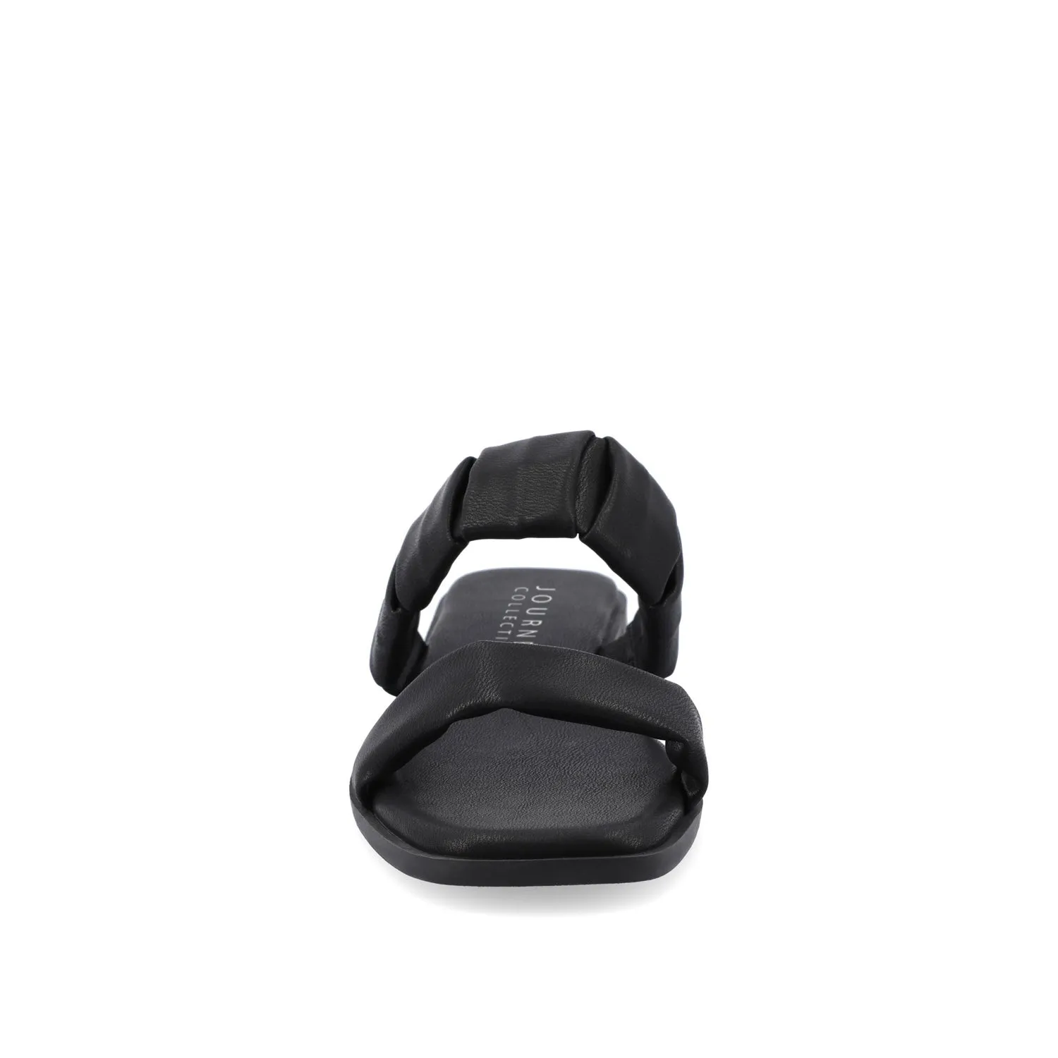 PEGIE SLIDE-ON SANDALS IN FAUX LEATHER comfort tone