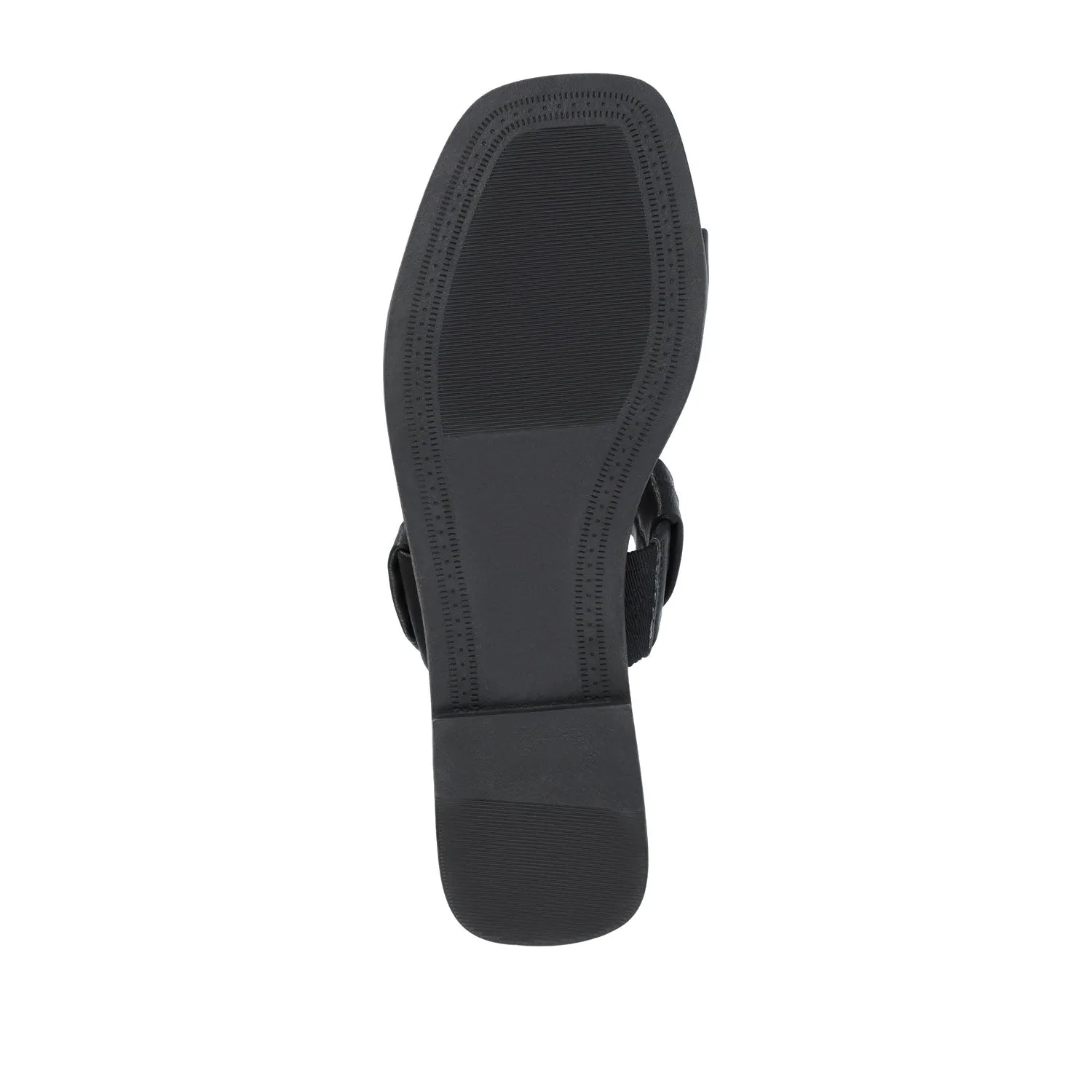 PEGIE SLIDE-ON SANDALS IN FAUX LEATHER comfort tone