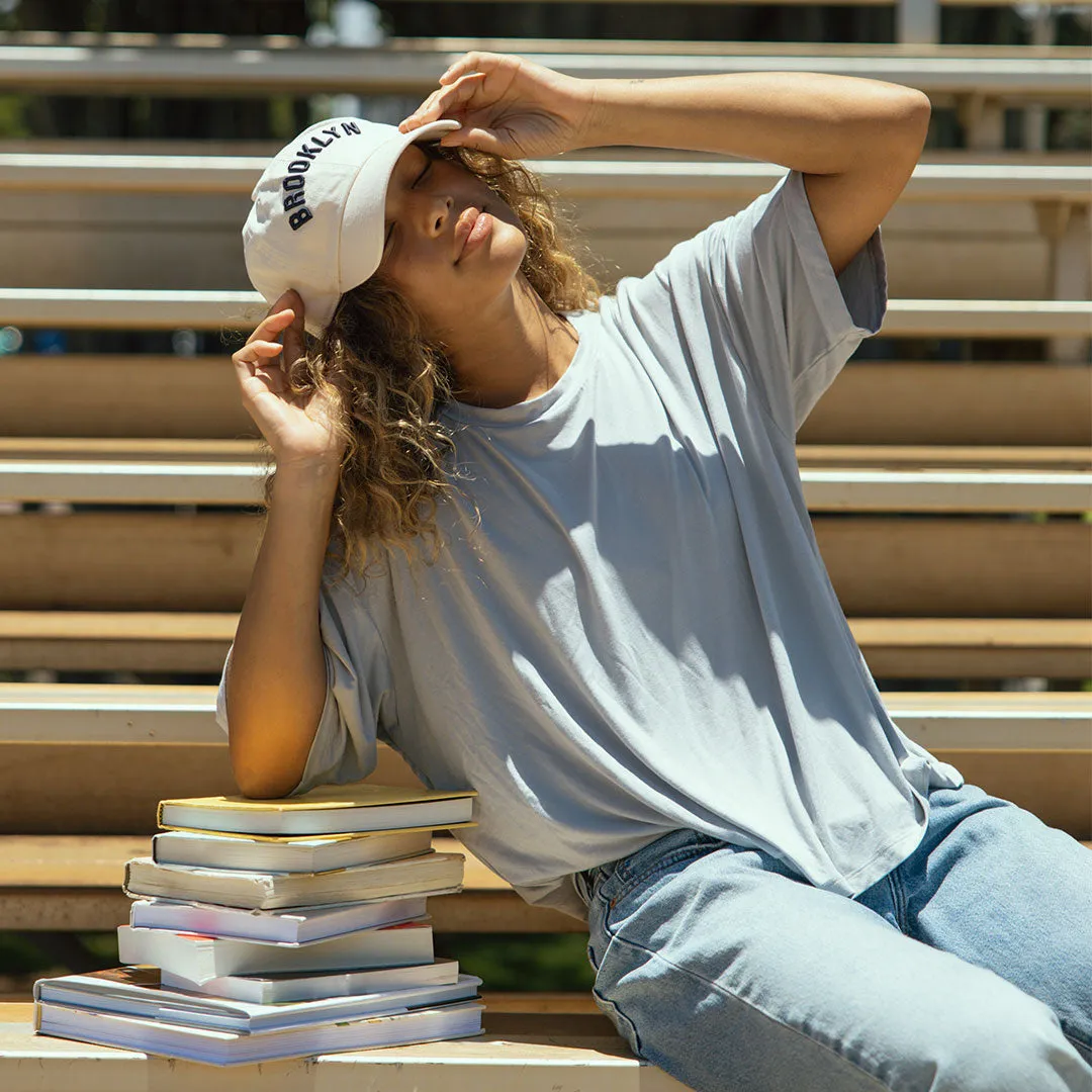 Perfect Oversized Bamboo Tee, Cloud everyday basic