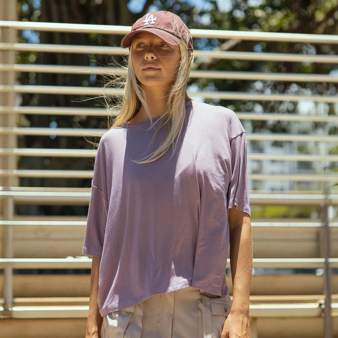 Perfect Oversized Bamboo Tee, Lavender easy fresh