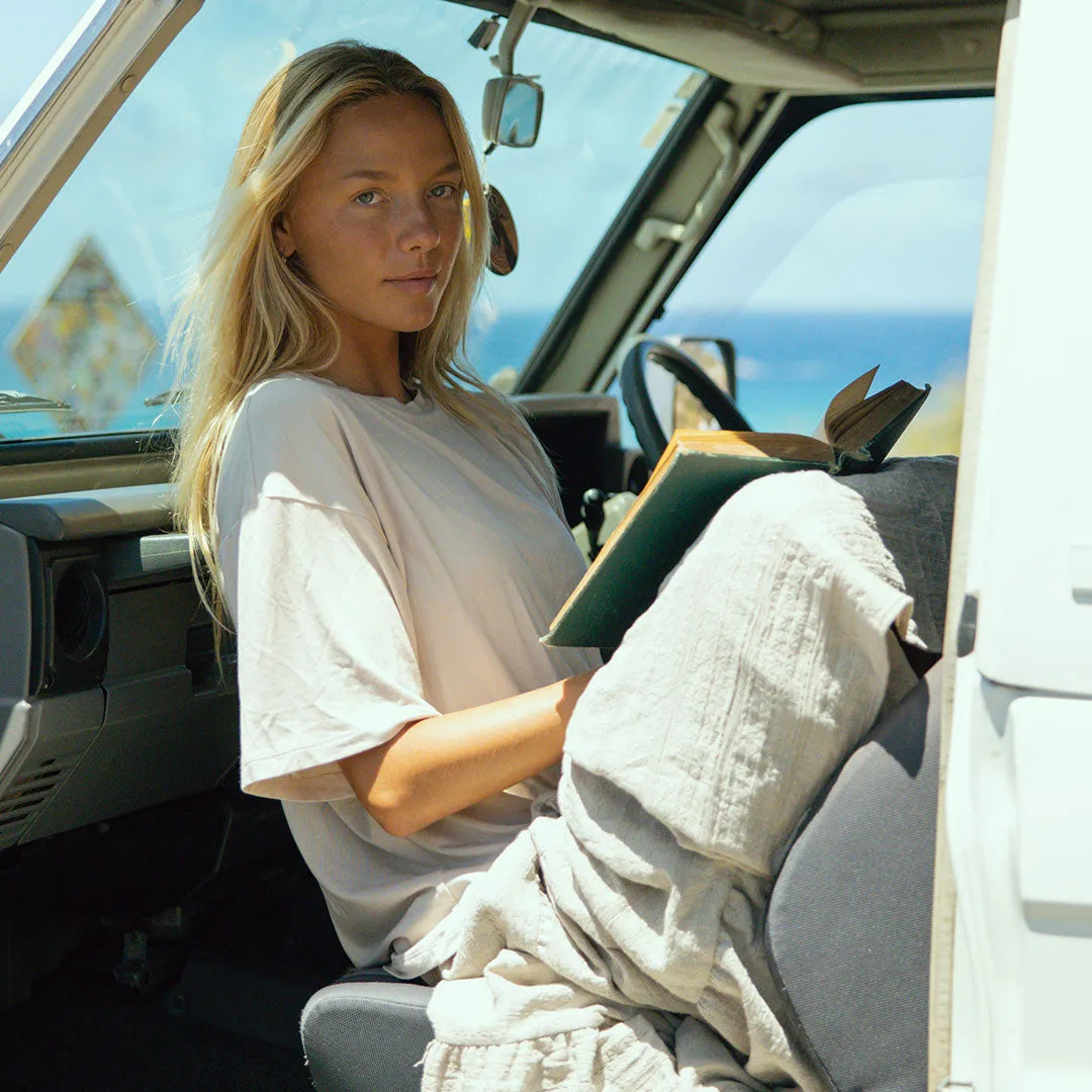 Perfect Oversized Bamboo Tee, Taupe skin touch