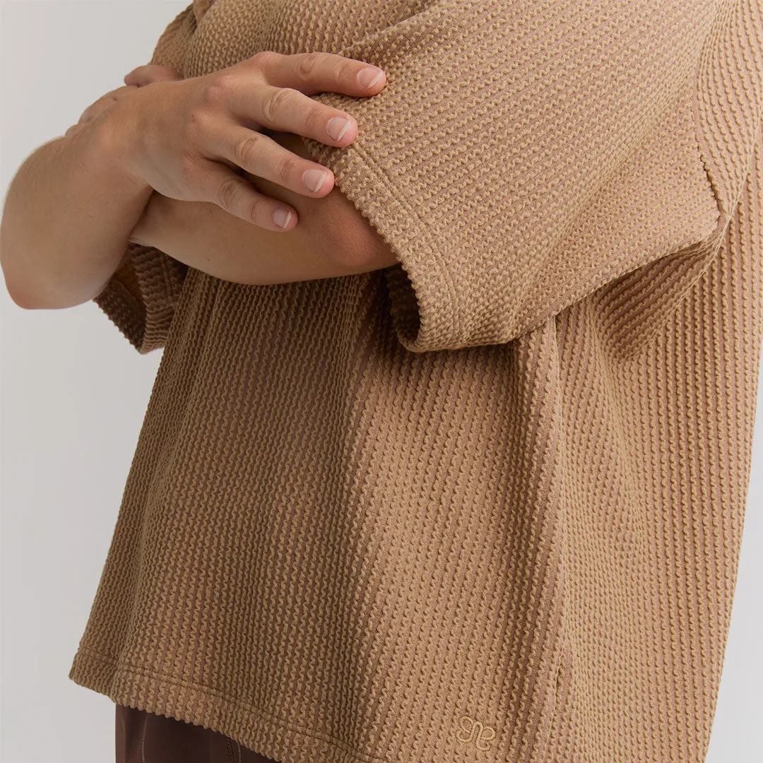 Perfect Oversized Ribbed Tee, Mocha shorts chill