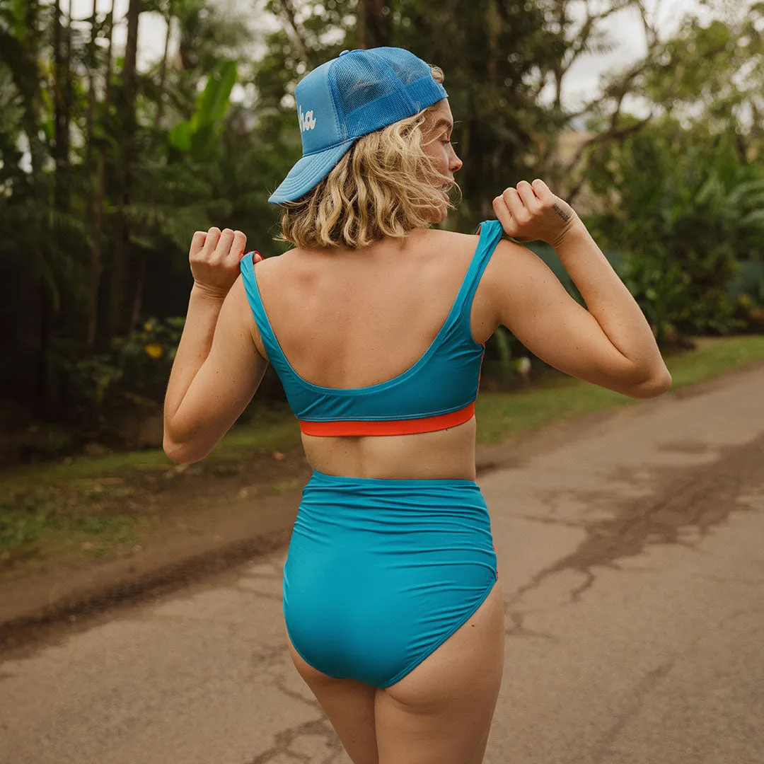 Pipeline High-Waisted Bottoms, Sunset dune step