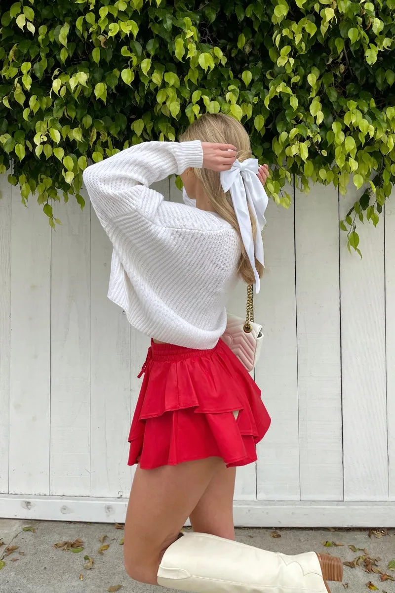 Piper Faux Leather Ruffle Shorts office cool