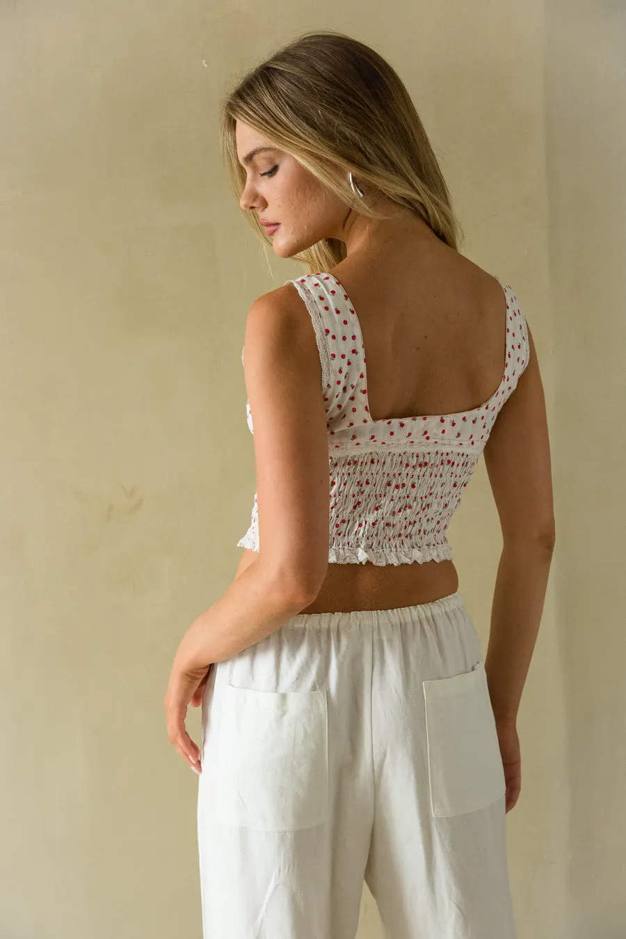 Posie Picnic Smocked Top waist light