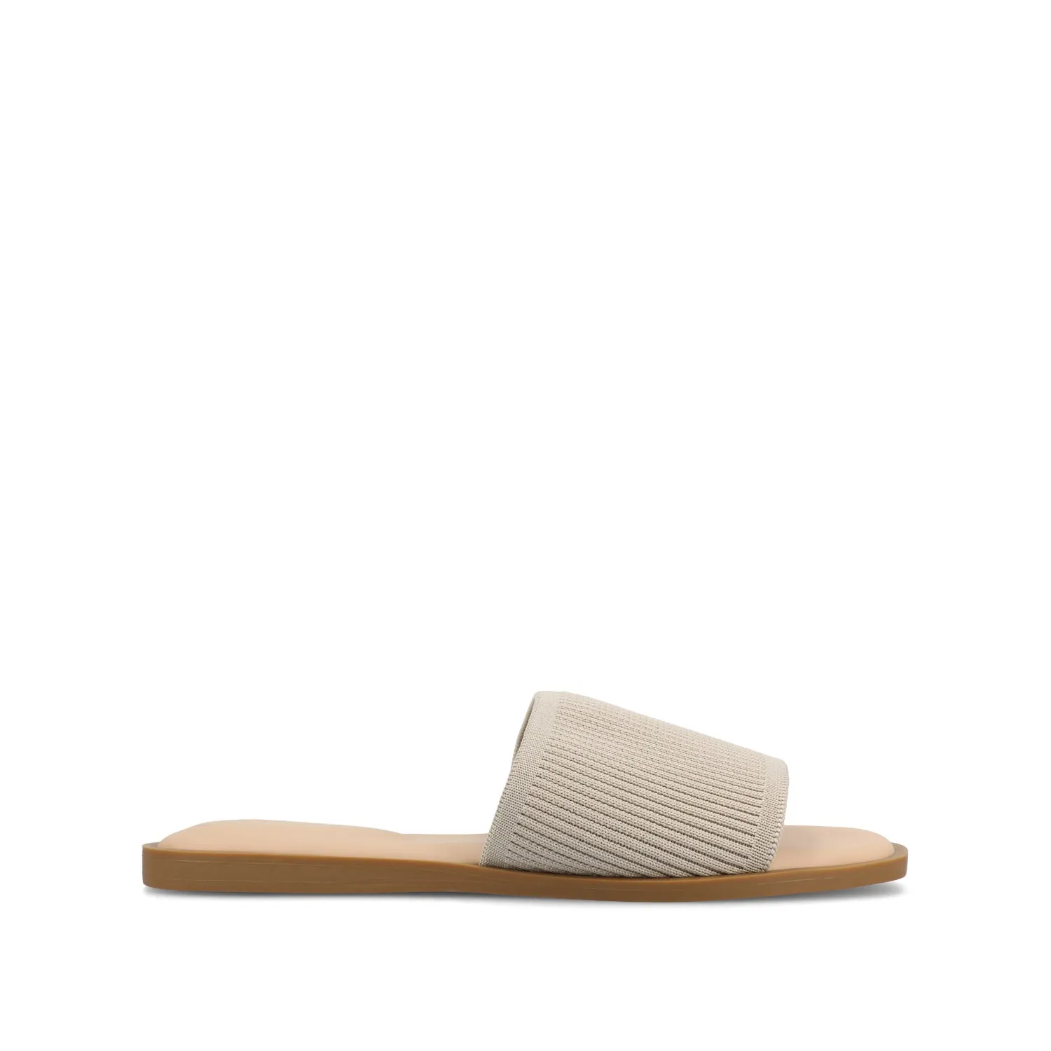 PRISILLA SLIDE SANDALS IN KNIT FABRIC bare joy