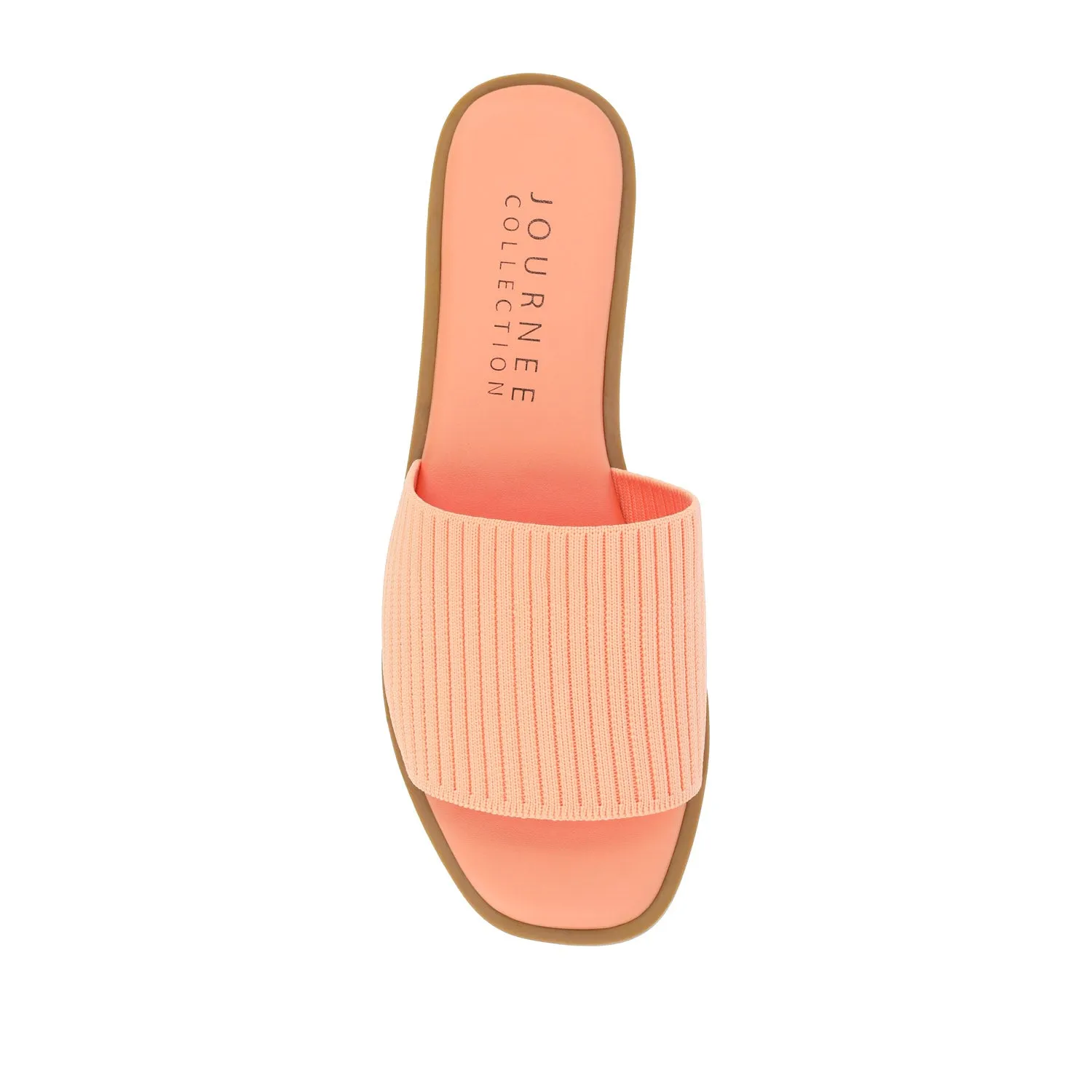 PRISILLA SLIDE SANDALS IN KNIT FABRIC bare joy
