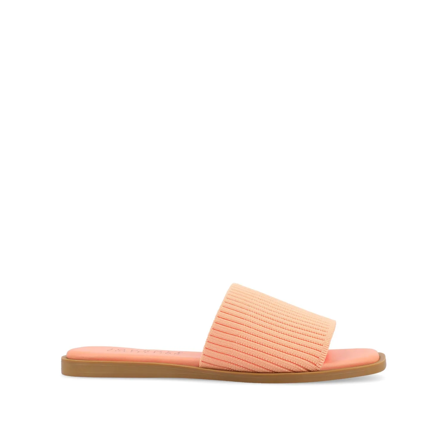 PRISILLA SLIDE SANDALS IN KNIT FABRIC bare joy