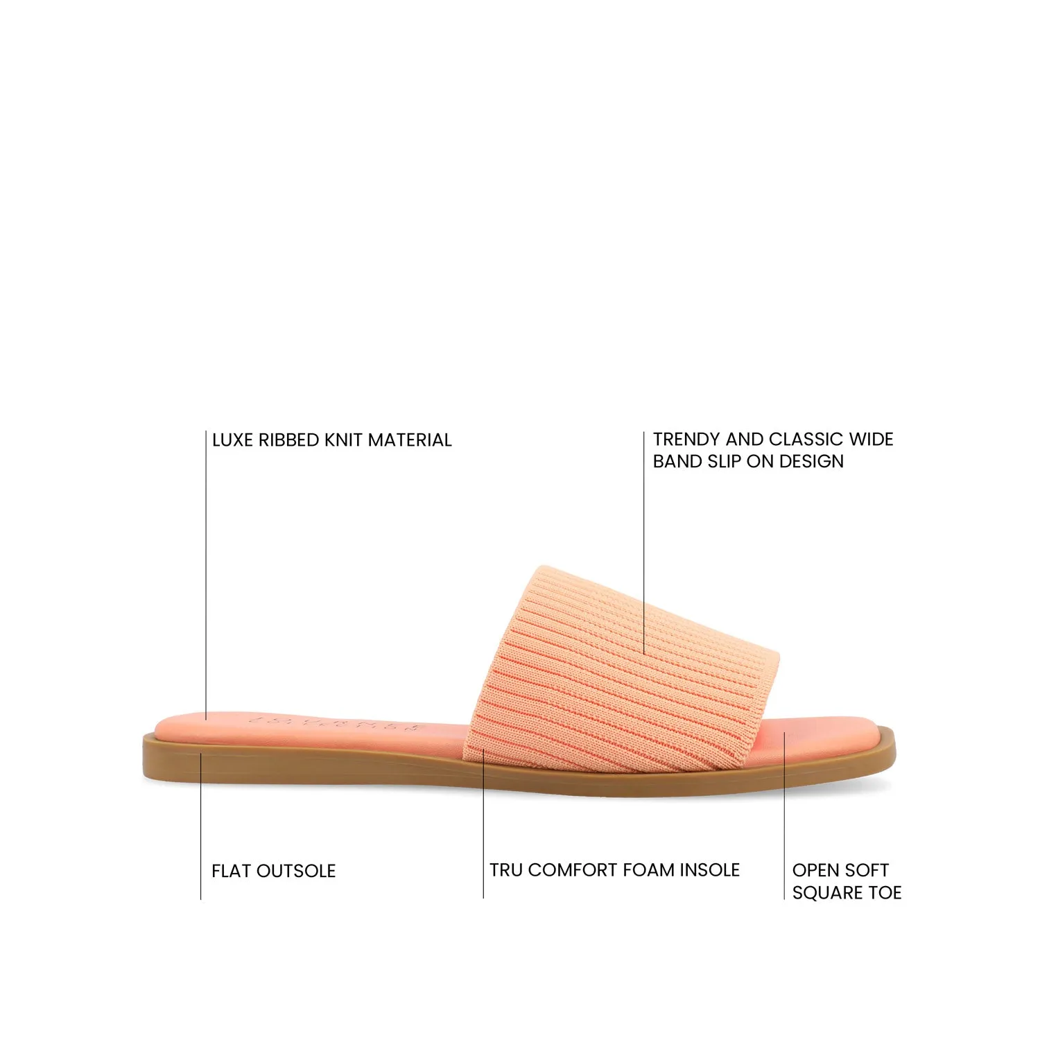 PRISILLA SLIDE SANDALS IN KNIT FABRIC bare joy
