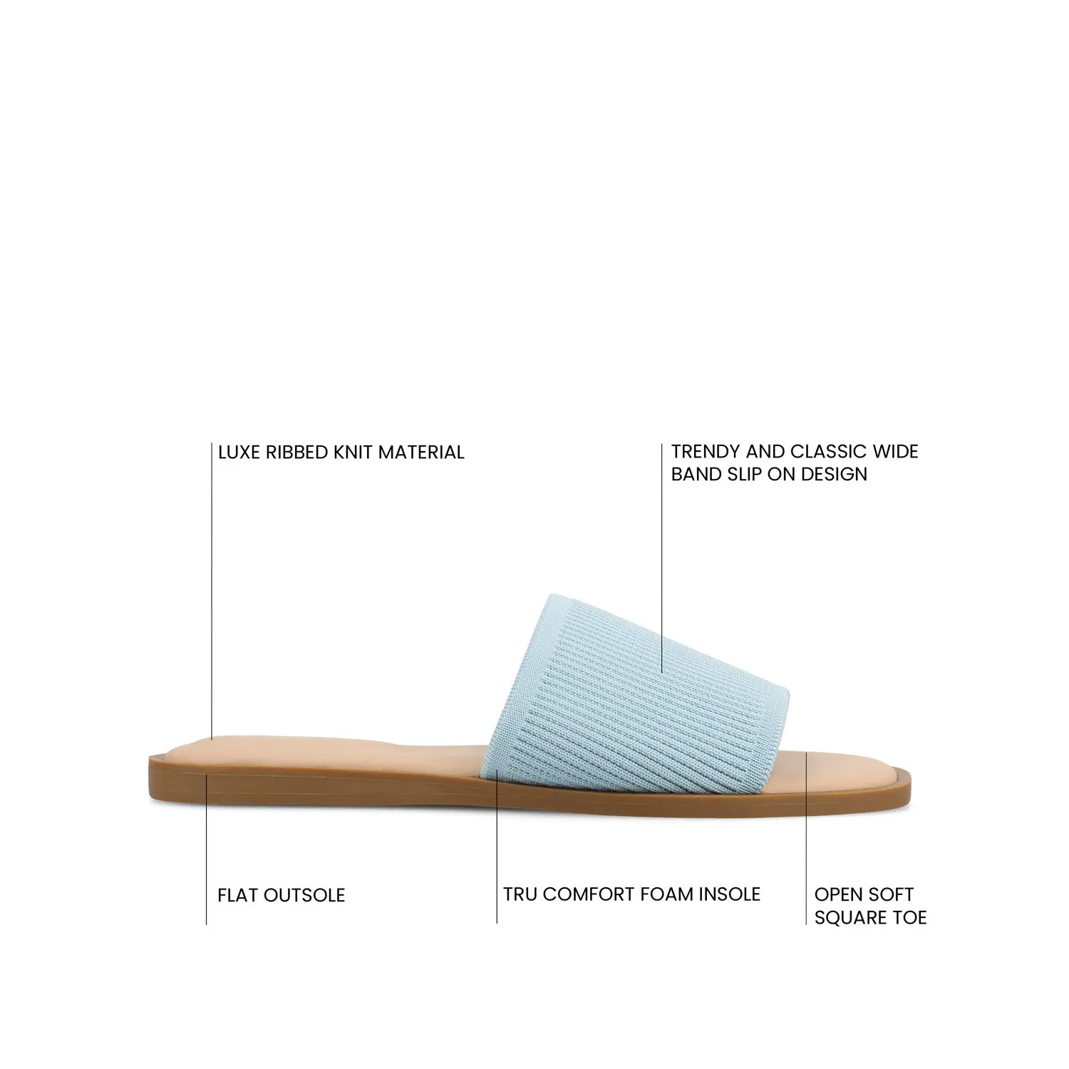 PRISILLA SLIDE SANDALS IN KNIT FABRIC IN WIDE camping day
