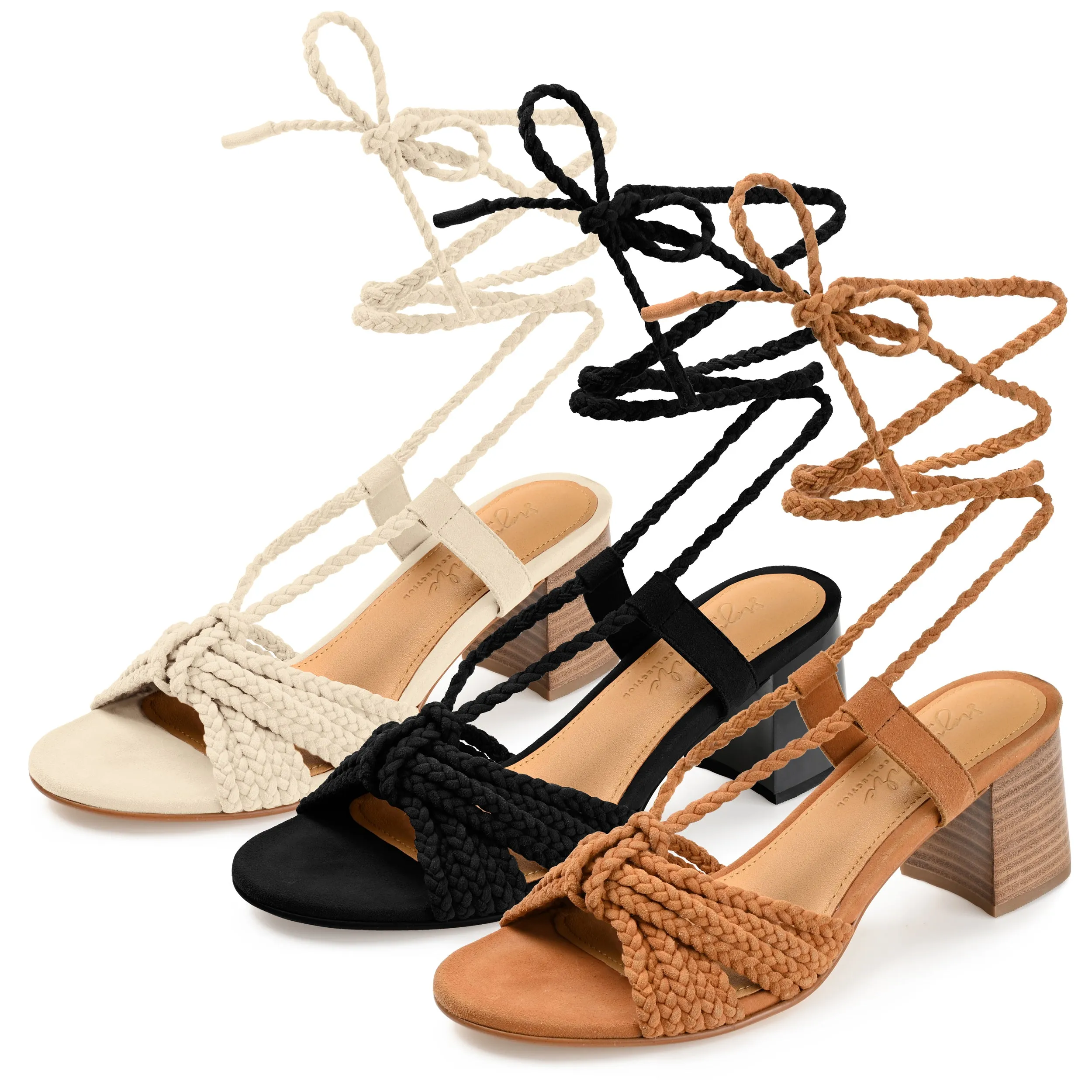 RAILEE STRAPPY HEELED SANDALS IN SUEDE strap slim
