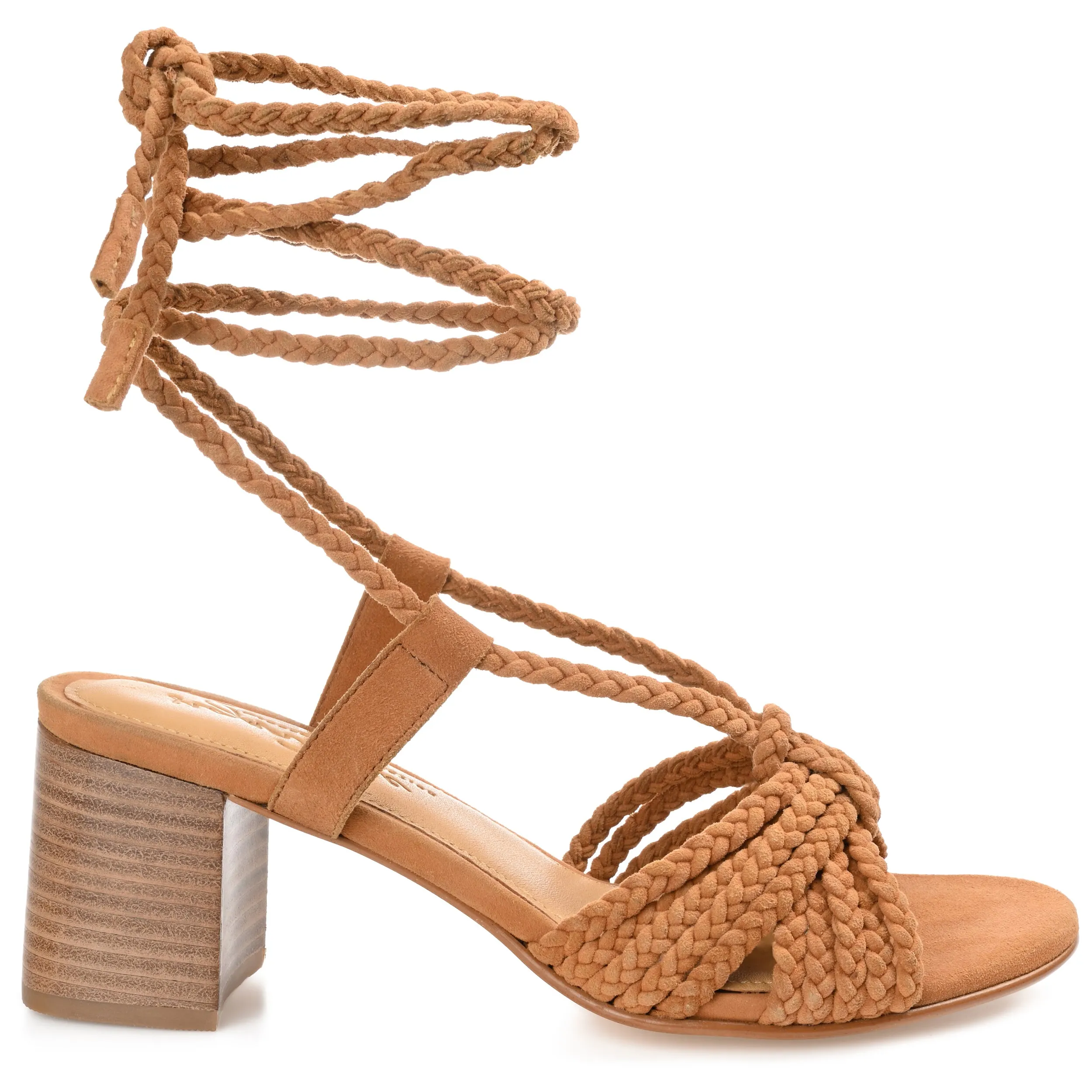 RAILEE STRAPPY HEELED SANDALS IN SUEDE strap slim