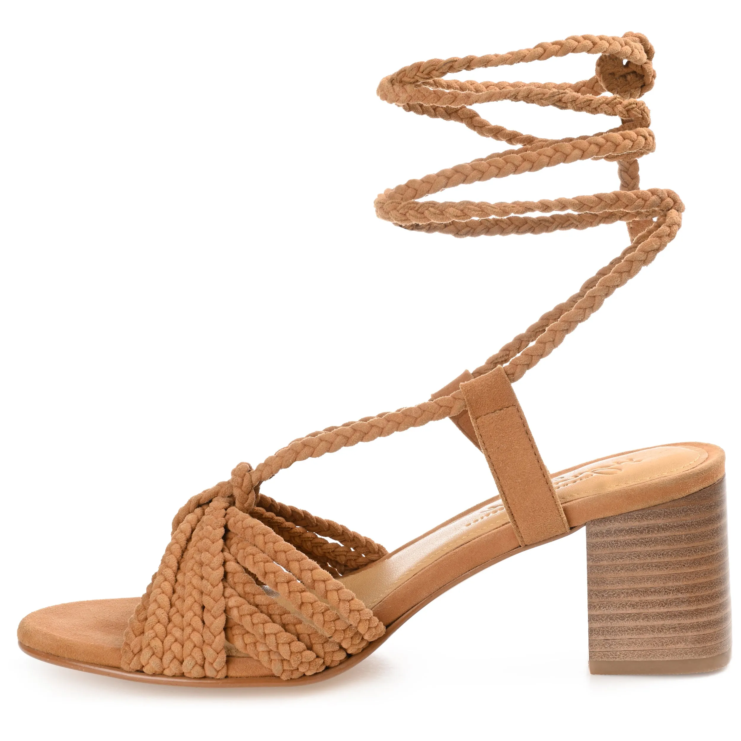 RAILEE STRAPPY HEELED SANDALS IN SUEDE strap slim