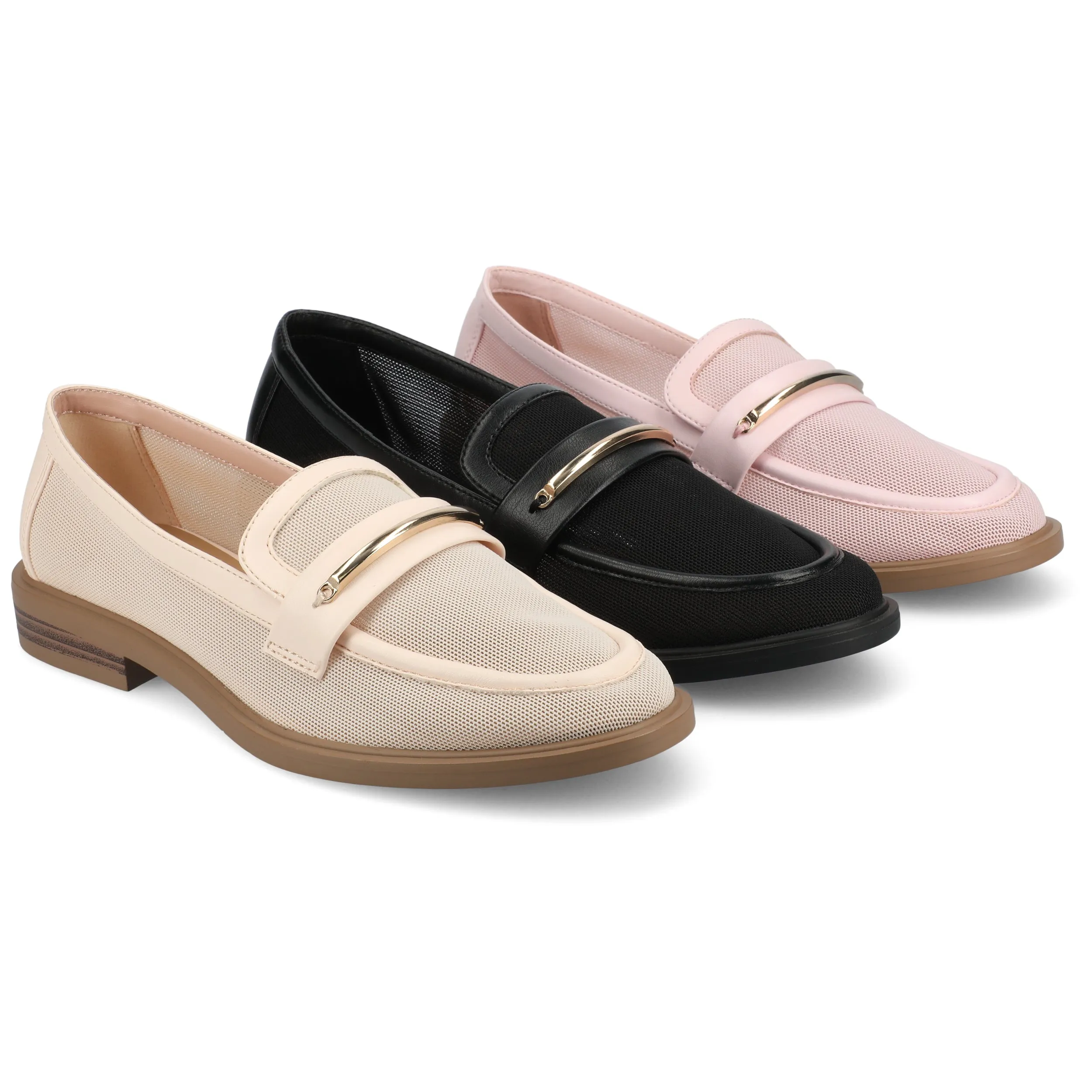 RAINEY MESH LOAFERS blush pink