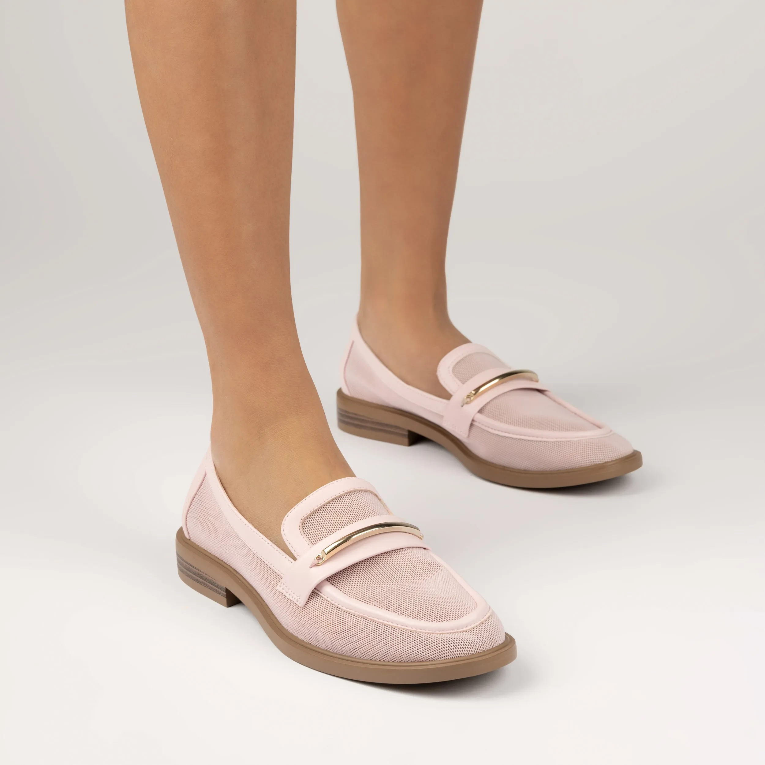 RAINEY MESH LOAFERS blush pink