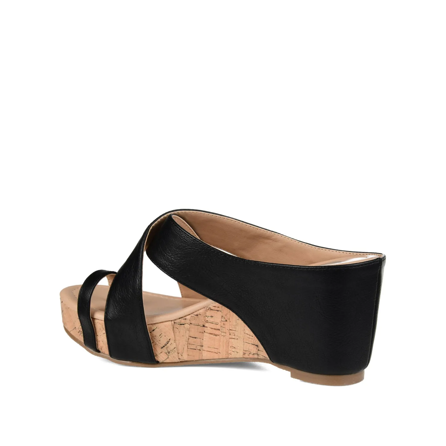 RAYNA WEDGE HEELED SANDAL IN FAUX LEATHER beach walk