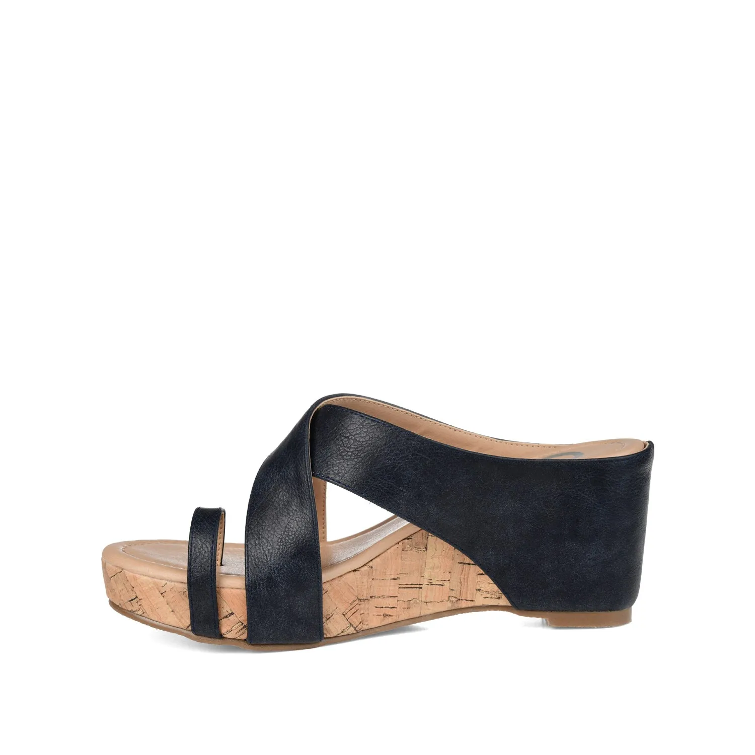 RAYNA WEDGE HEELED SANDAL IN FAUX LEATHER beach walk