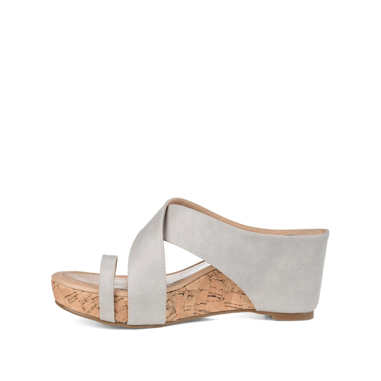 RAYNA WEDGE HEELED SANDAL IN FAUX LEATHER beach walk