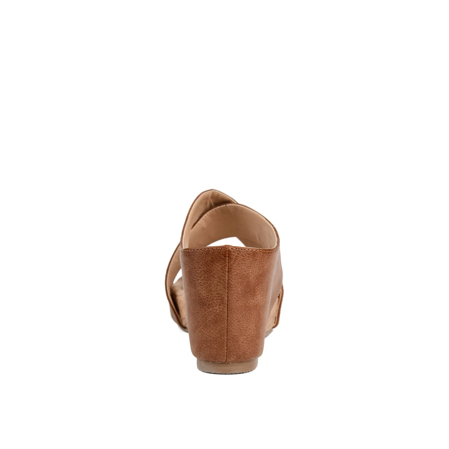 RAYNA WEDGE HEELED SANDAL IN FAUX LEATHER beach walk