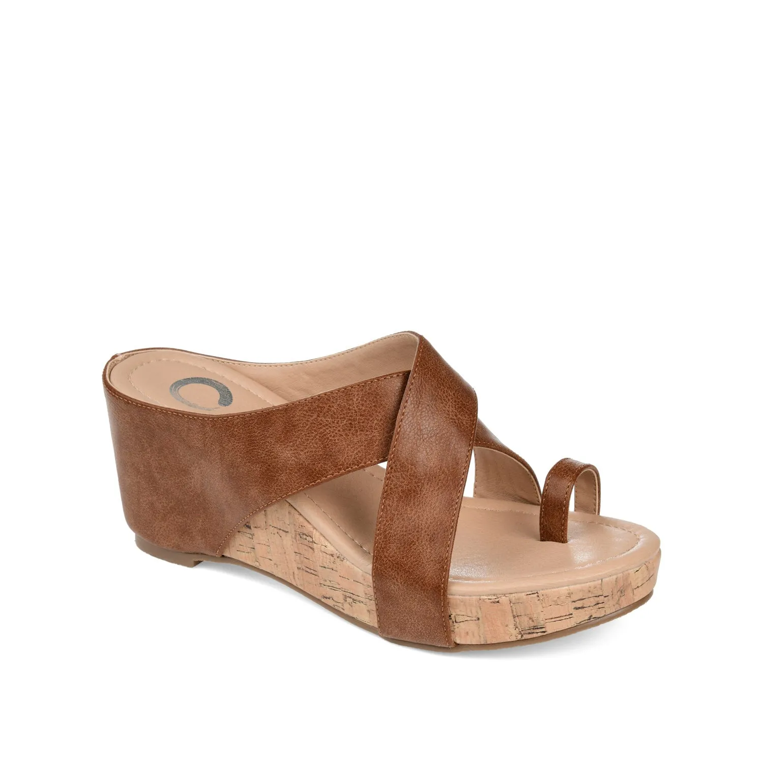RAYNA WEDGE HEELED SANDAL IN FAUX LEATHER beach walk