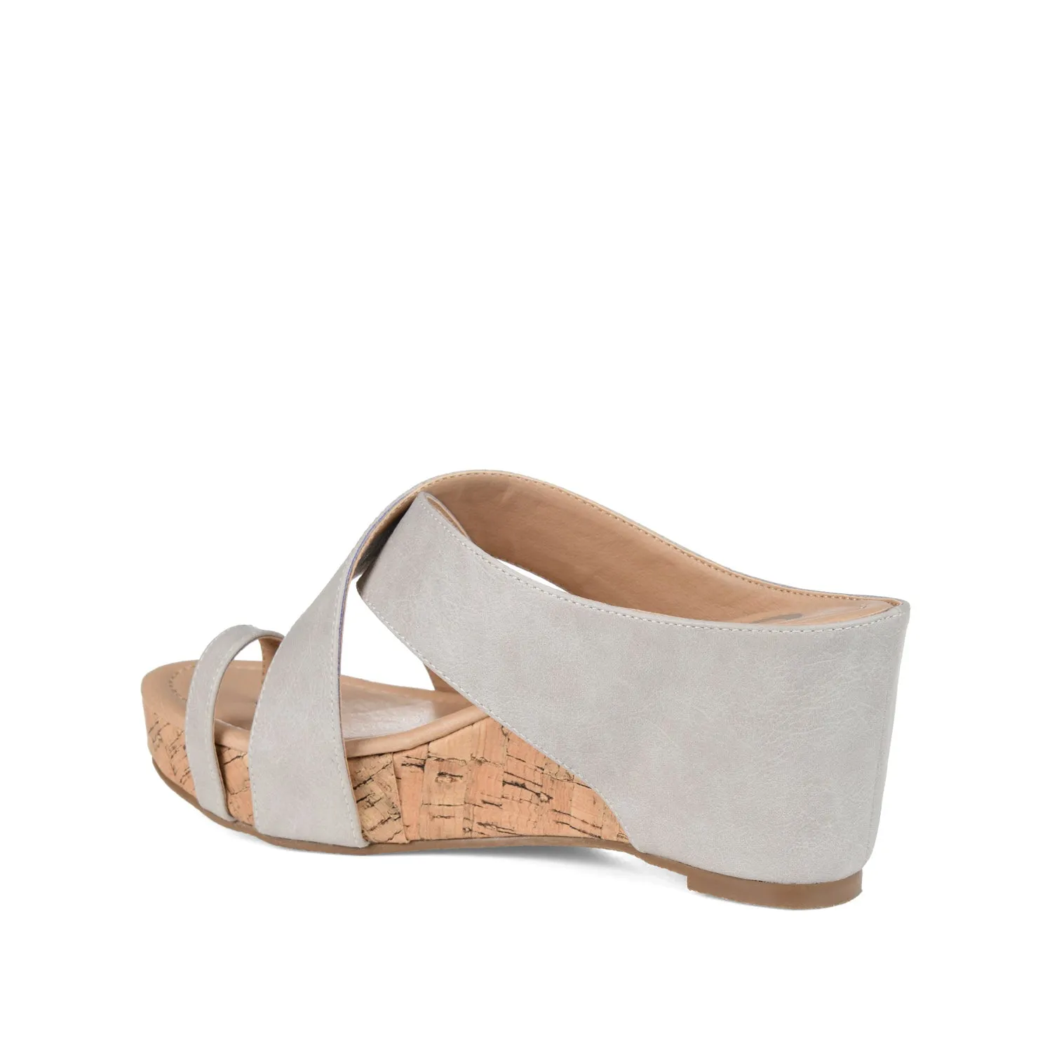 RAYNA WEDGE HEELED SANDAL IN FAUX LEATHER beach walk