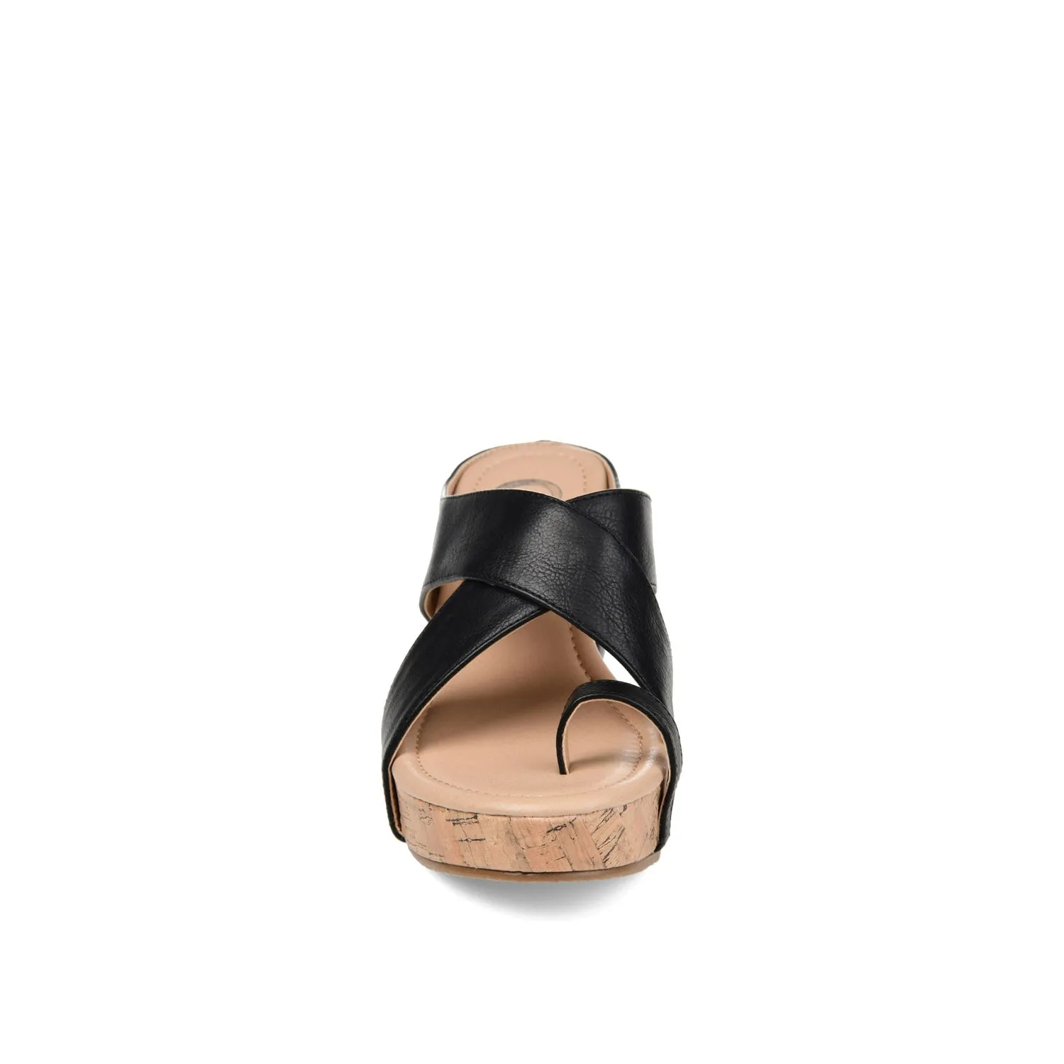 RAYNA WEDGE HEELED SANDAL IN FAUX LEATHER beach walk