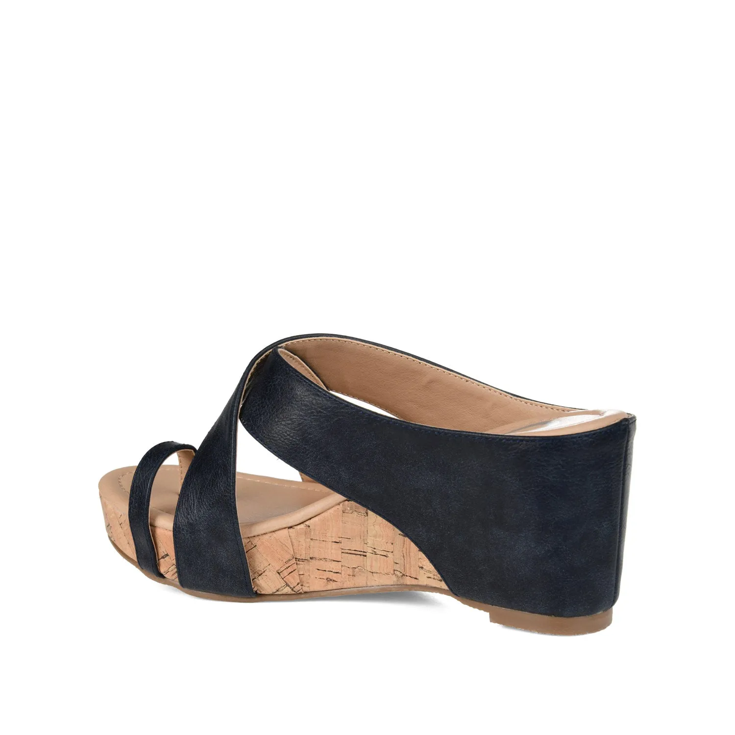 RAYNA WEDGE HEELED SANDAL IN FAUX LEATHER beach walk