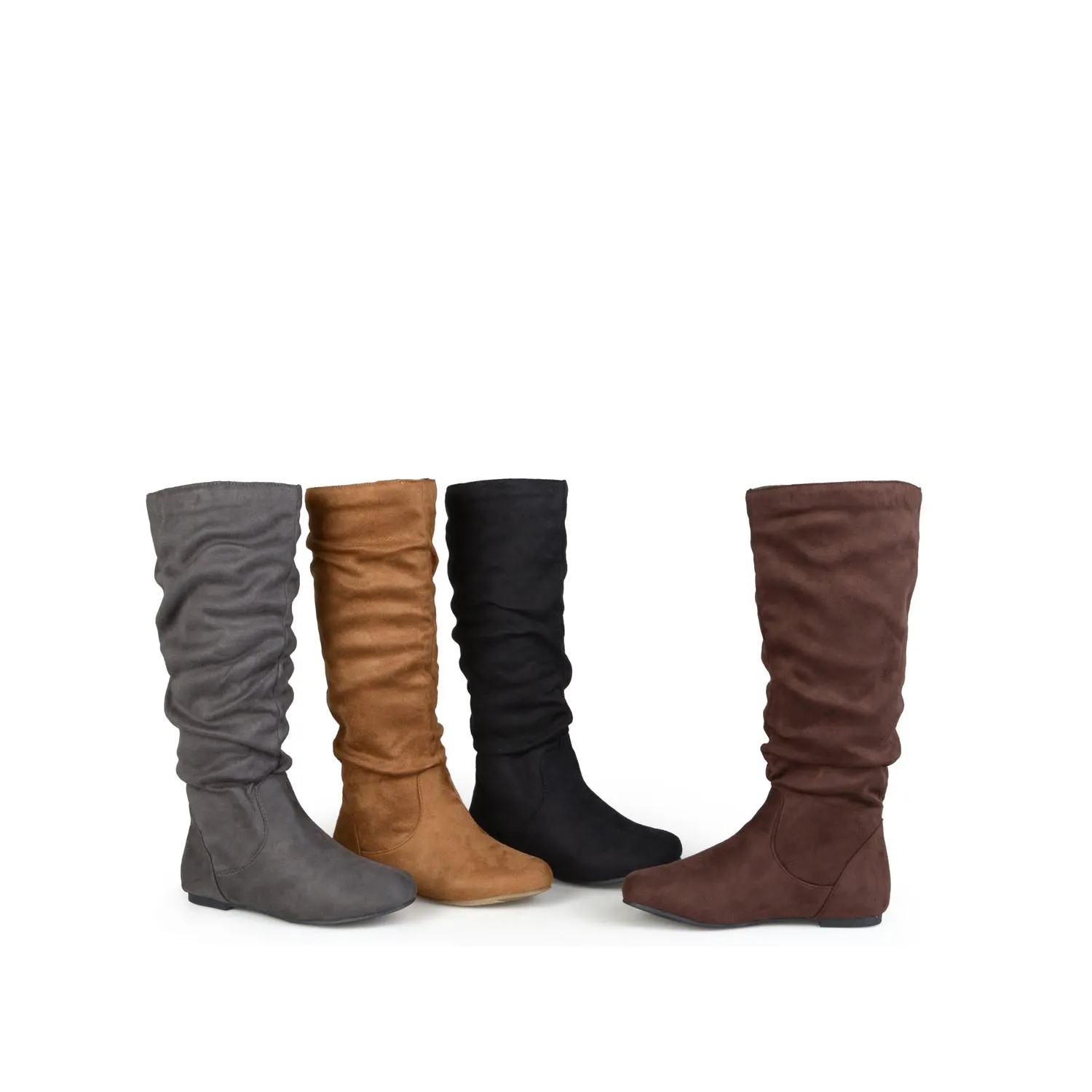 REBECCA KNEE HIGH BOOTS IN FAUX SUEDE narrow fit