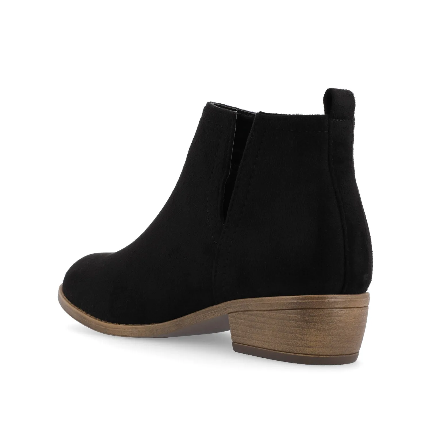 RIMI BLOCK HEELED BOOTIES IN FAUX SUEDE mid length