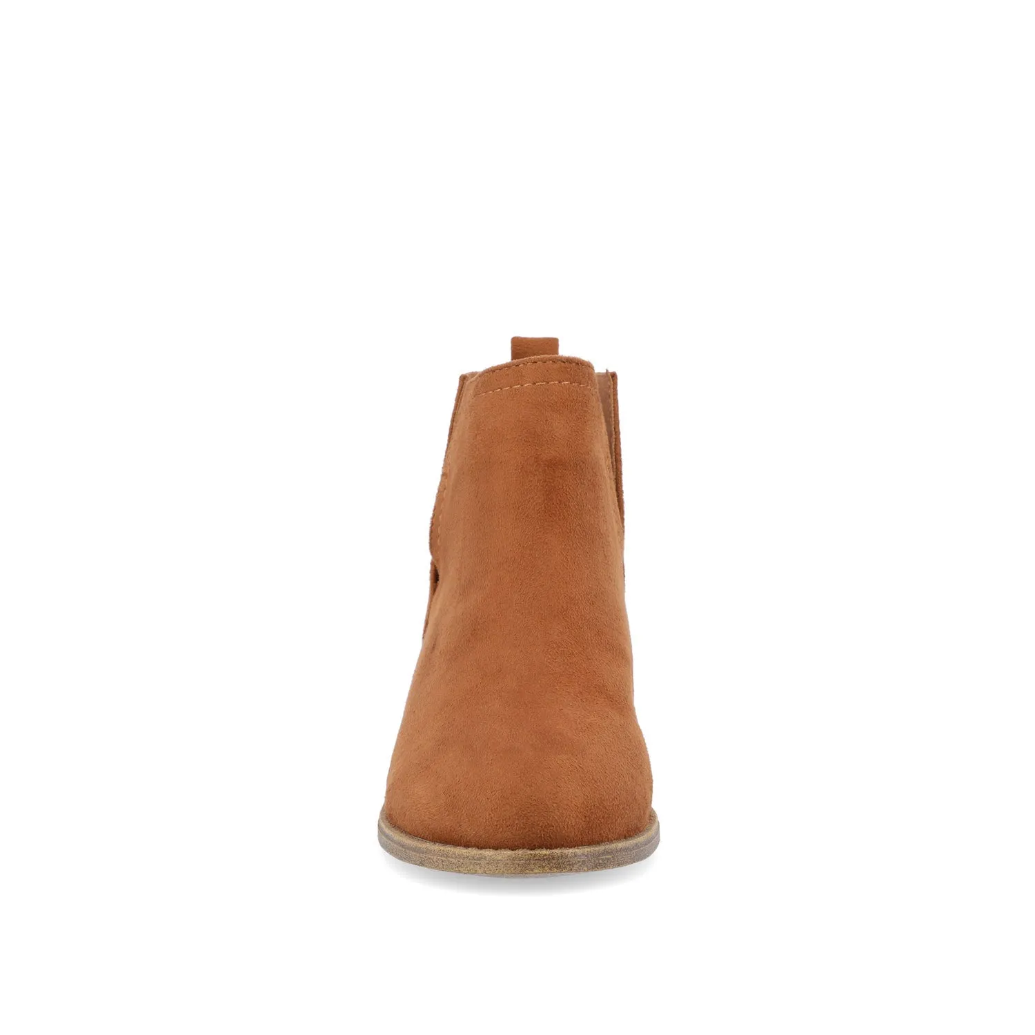 RIMI BLOCK HEELED BOOTIES IN FAUX SUEDE mid length