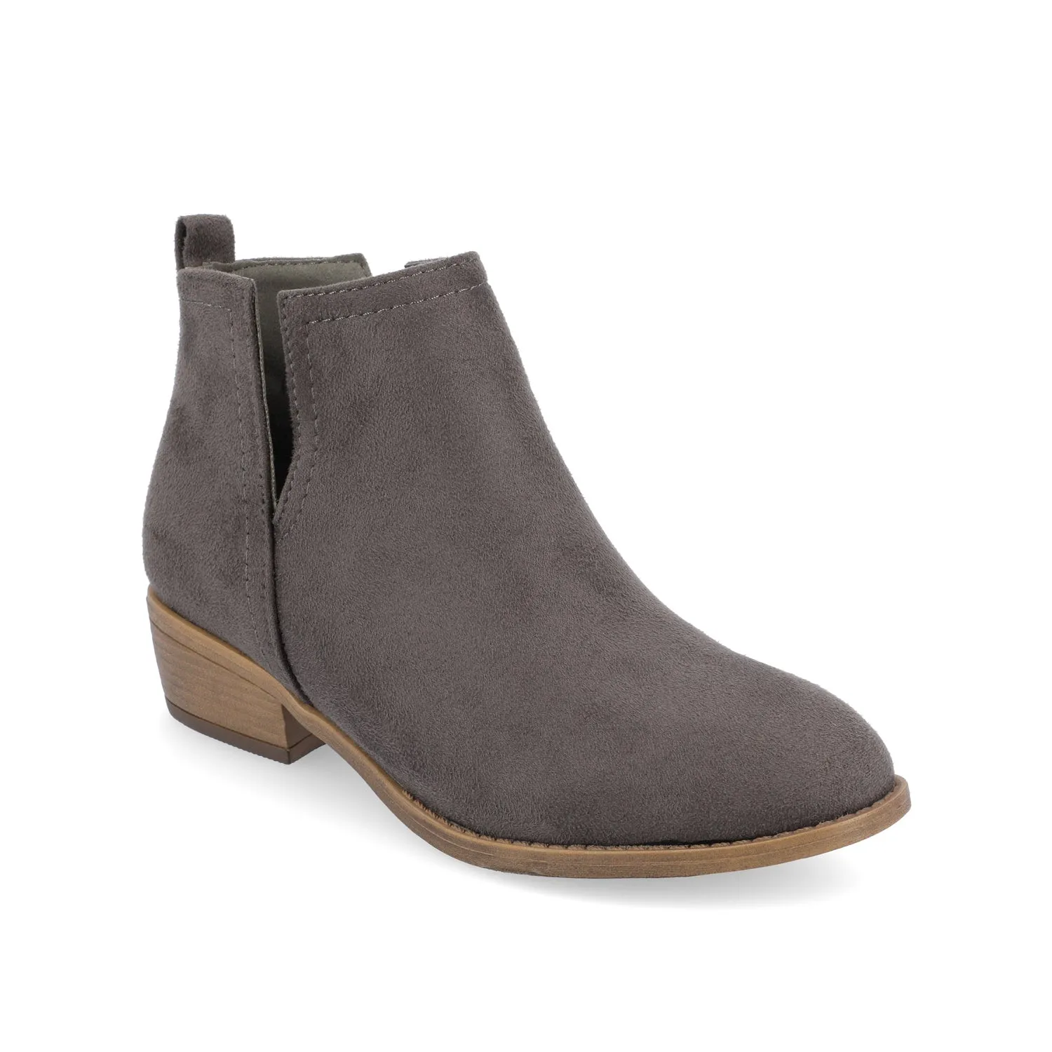 RIMI BLOCK HEELED BOOTIES IN FAUX SUEDE mid length