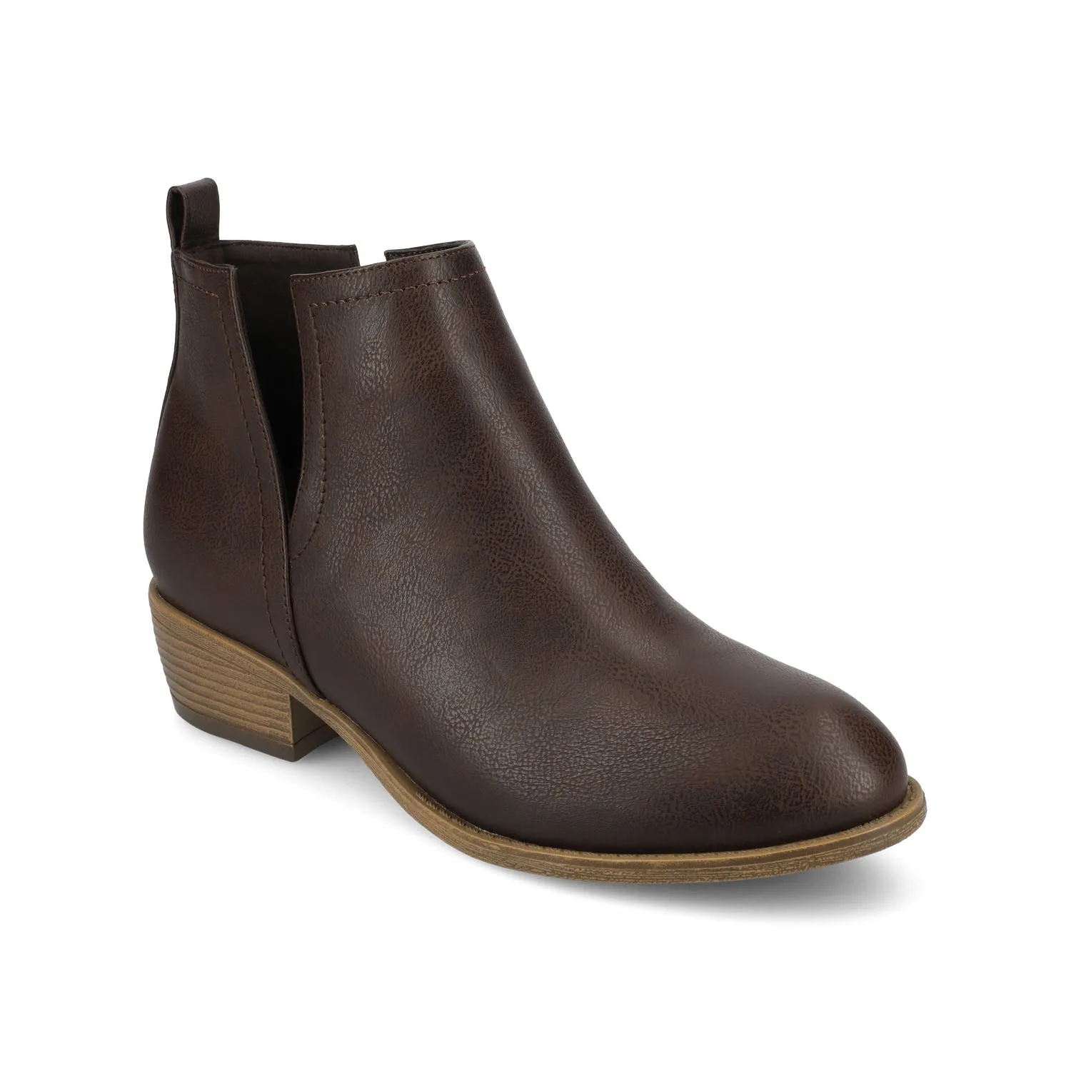 RIMI BLOCK HEELED BOOTIES IN FAUX SUEDE mid length